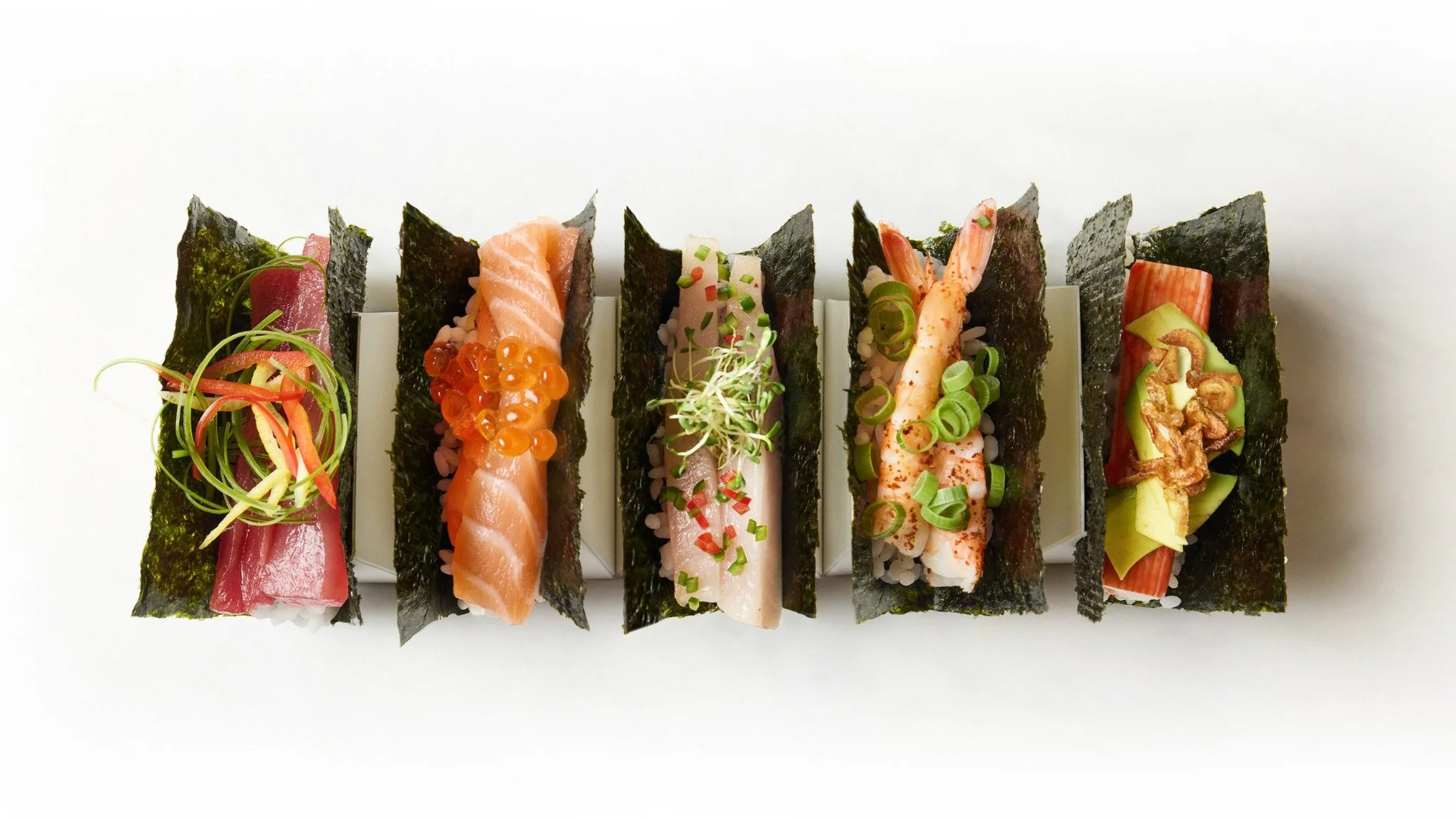 Six handrolls. Six moods. Zero regrets.

From rich to fresh to straight up craveable, there&rsquo;s something here for whatever you&rsquo;re feeling.

Pick a favorite or don&rsquo;t. That&rsquo;s kind of the move.

#TemakiToGo #HandrollLineup #EatWha