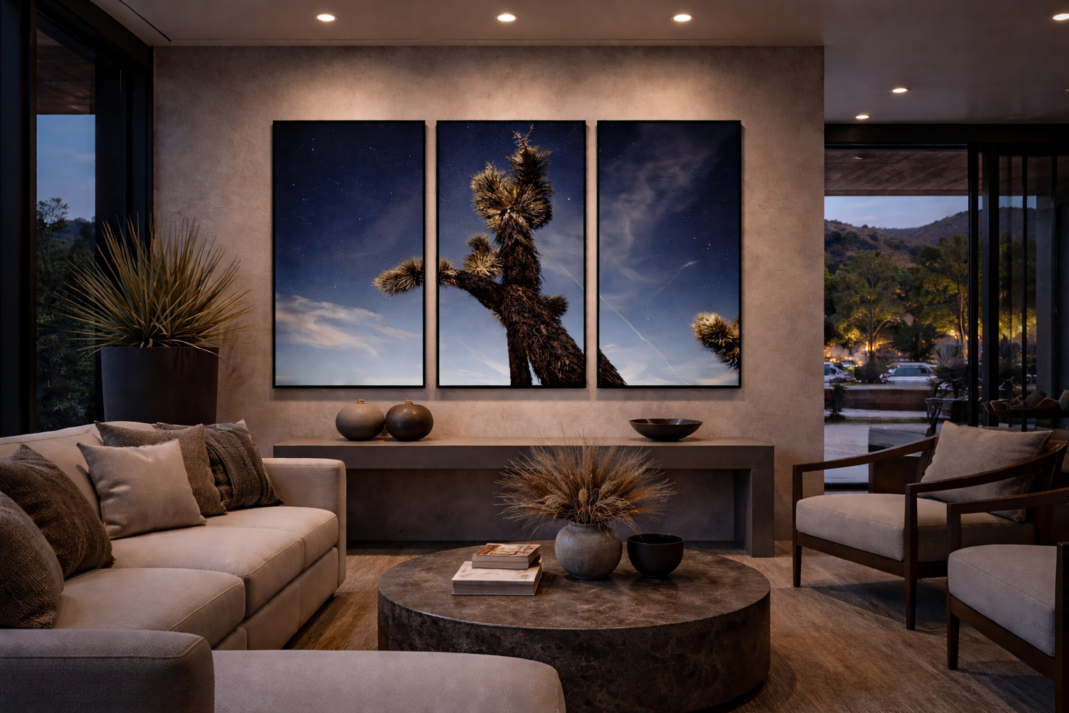 Desert elegance in a serene living room.png