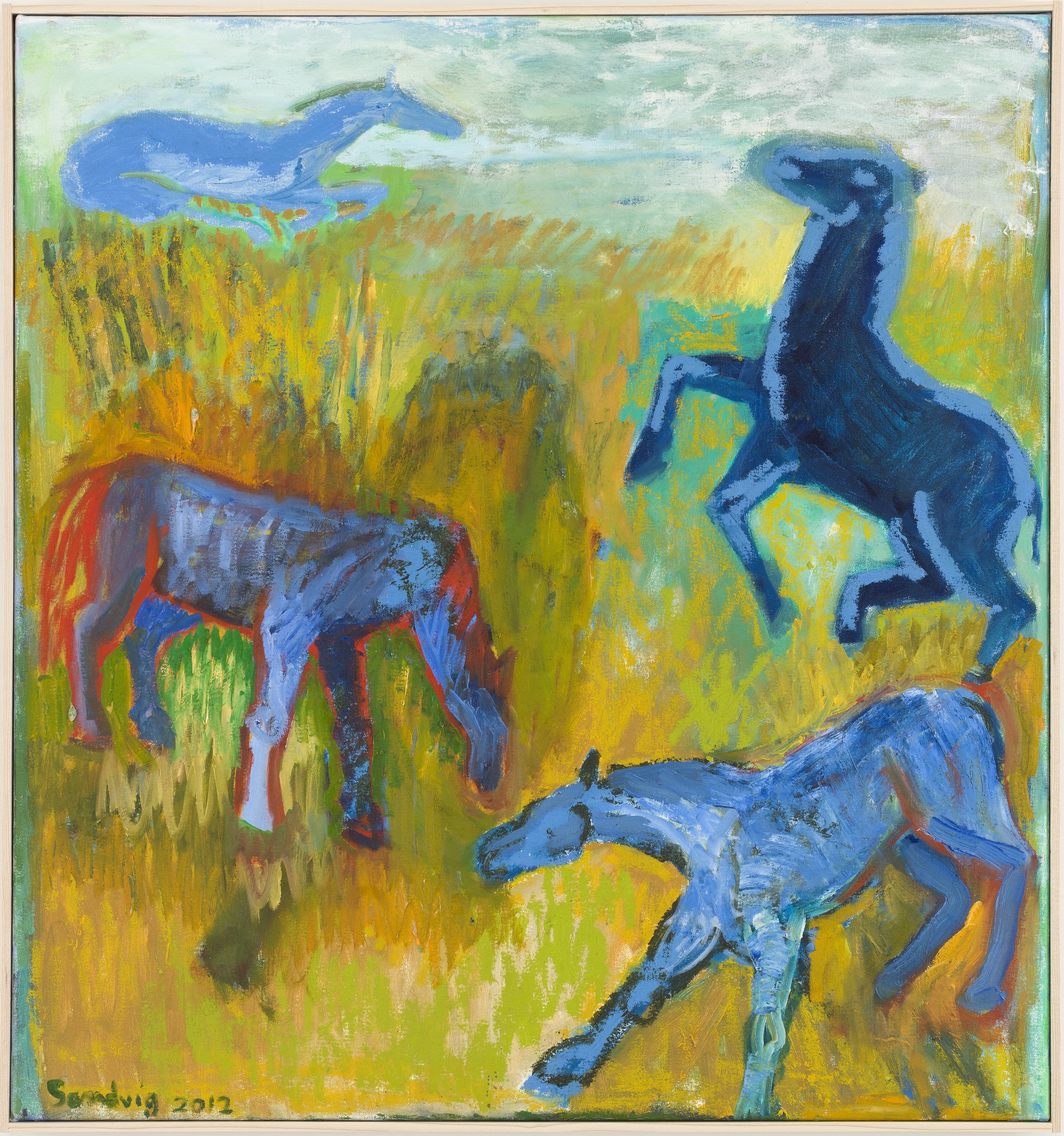 Blue Horses, 2012
33 x 30 3/4"
Oil on canvas