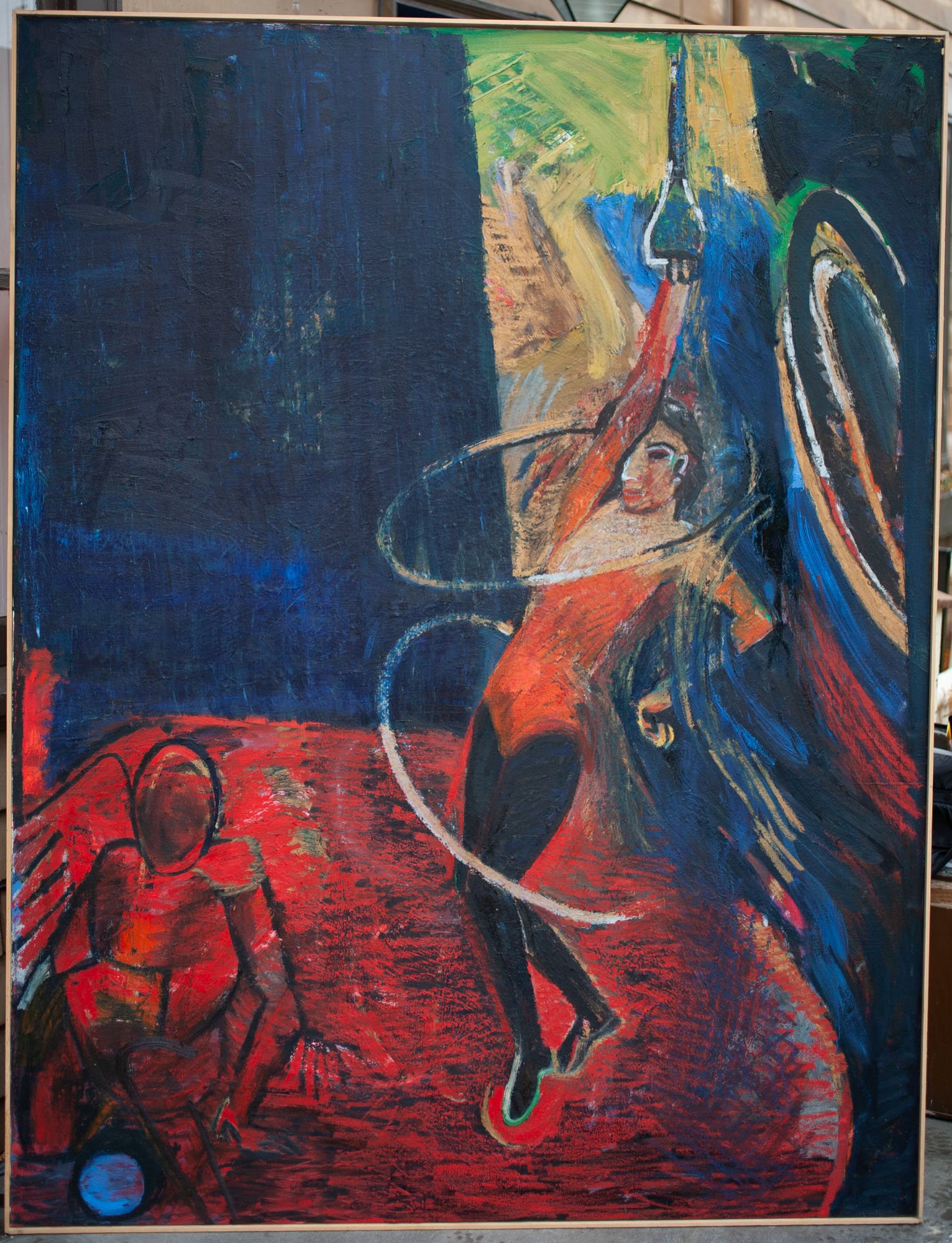 Circus Series, Performing Woman, 1990
78 x 60"
Oil on canvas