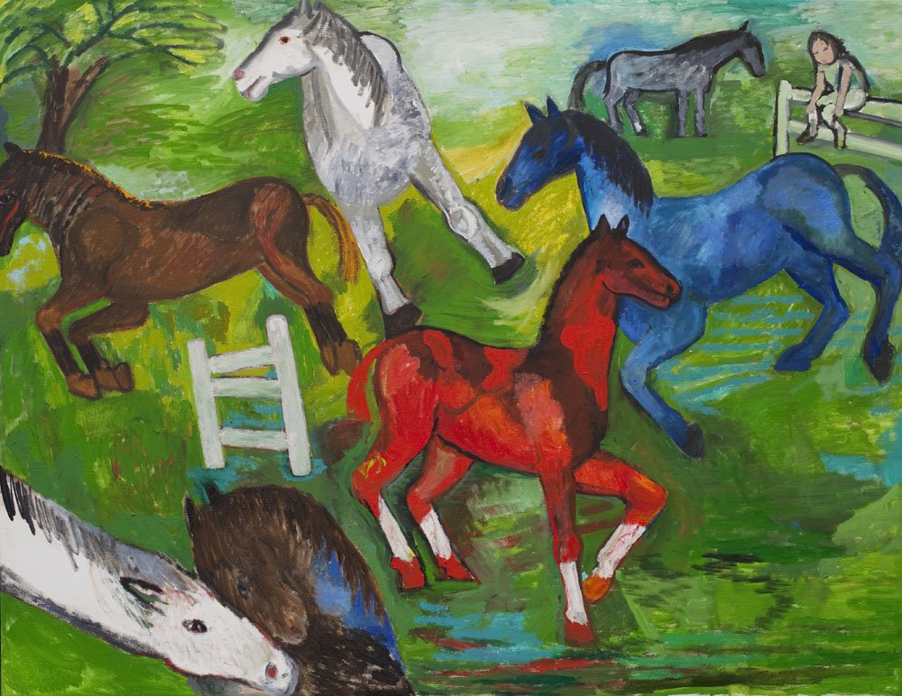 Self Portrait as a young girl, 2010, 61 x 79", Oil on Canvas