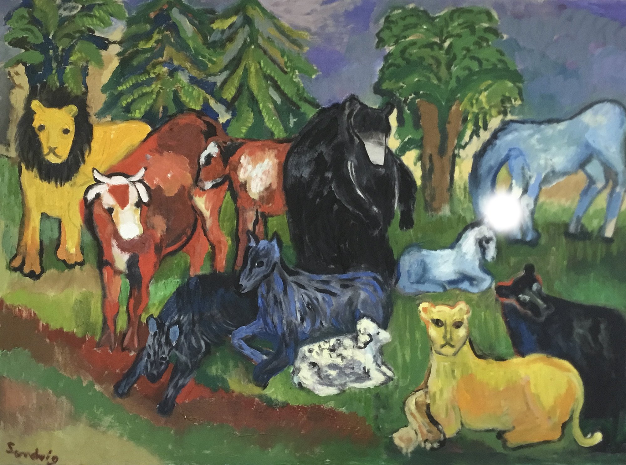 Two Wolves, One Lamb,
2018