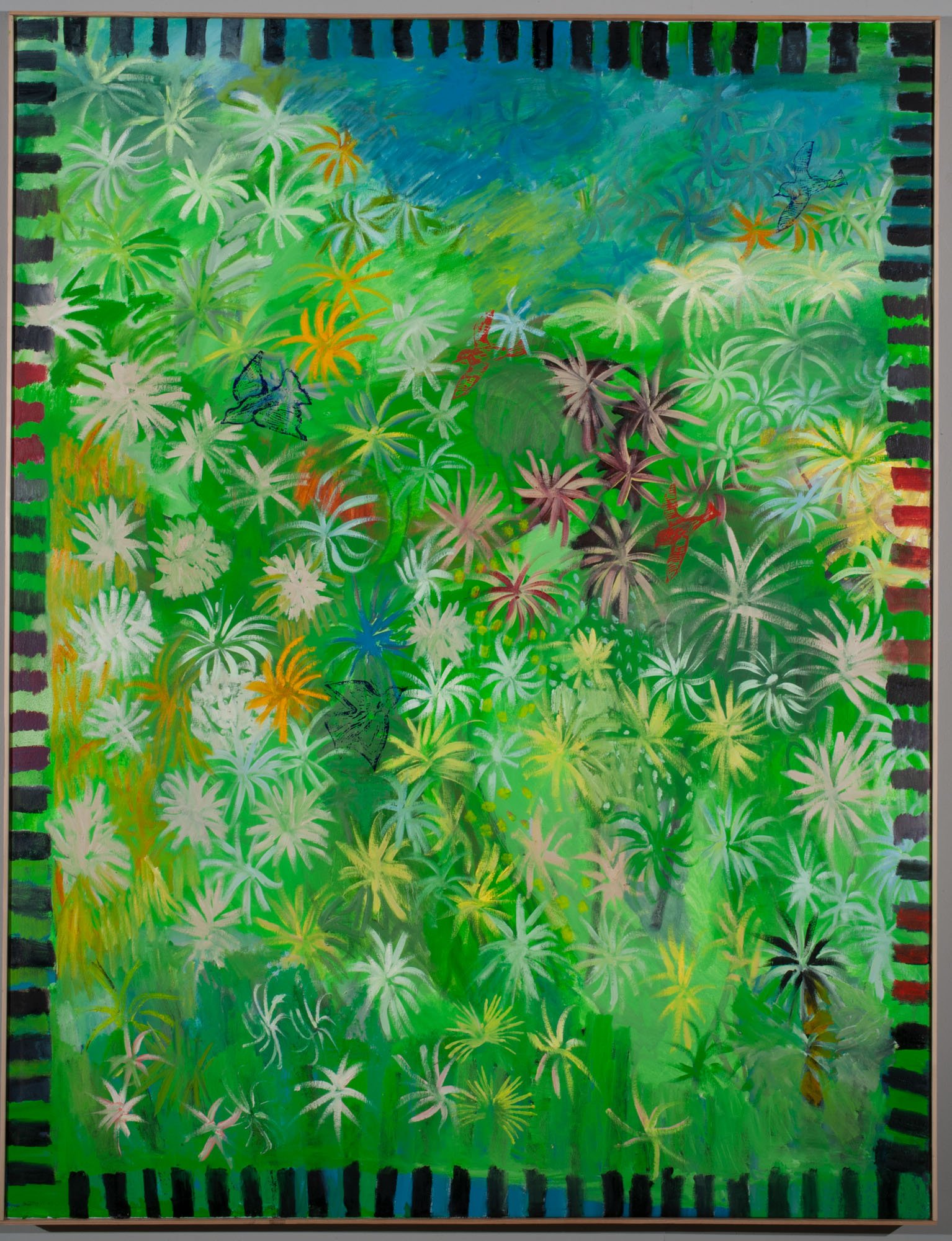 Flowers and Flight, 2005
78 1/2 x 60 1/2"
Oil on canvas