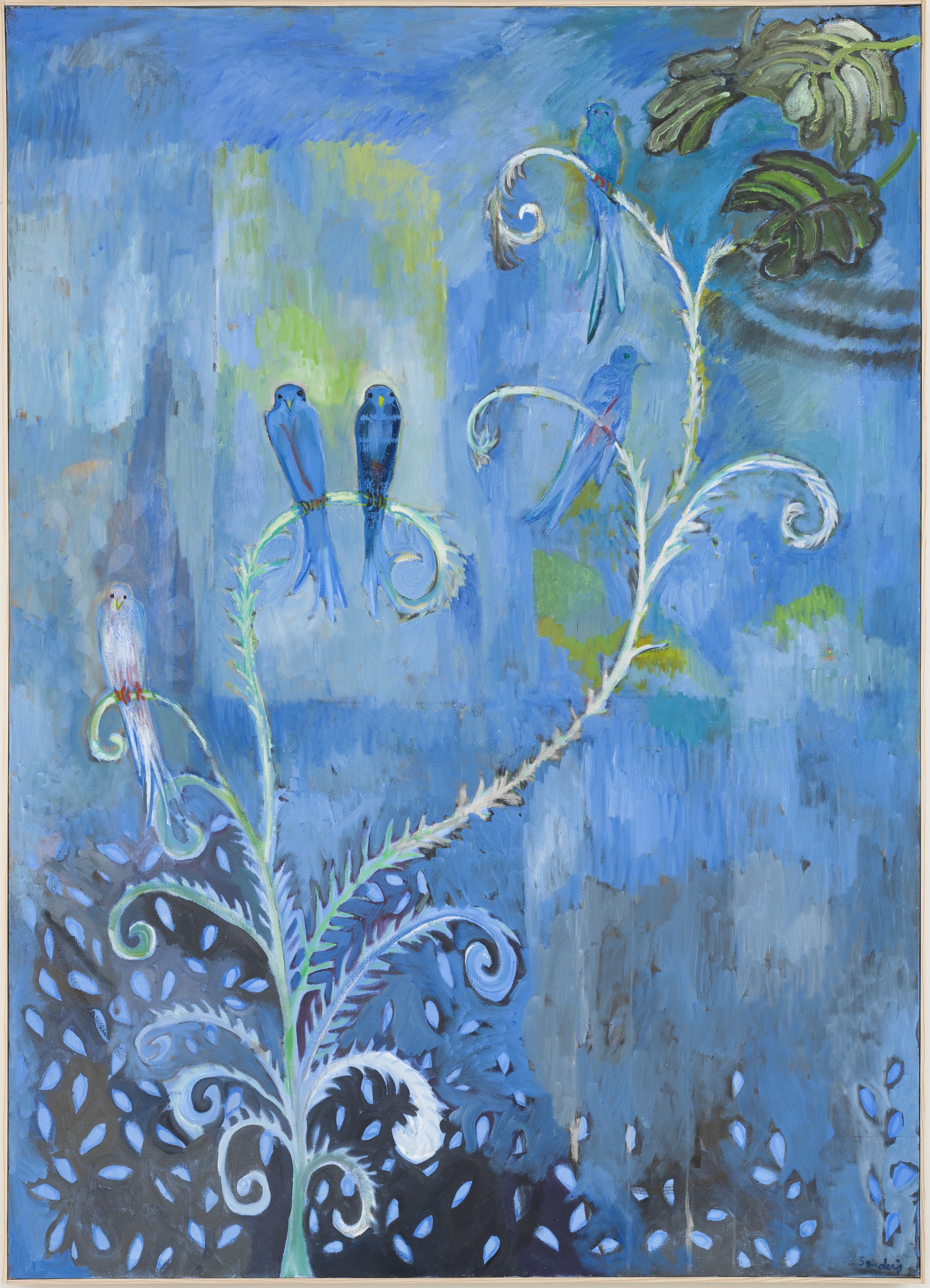 Blue Trogons, 2010
70 x 50"
Oil on canvas