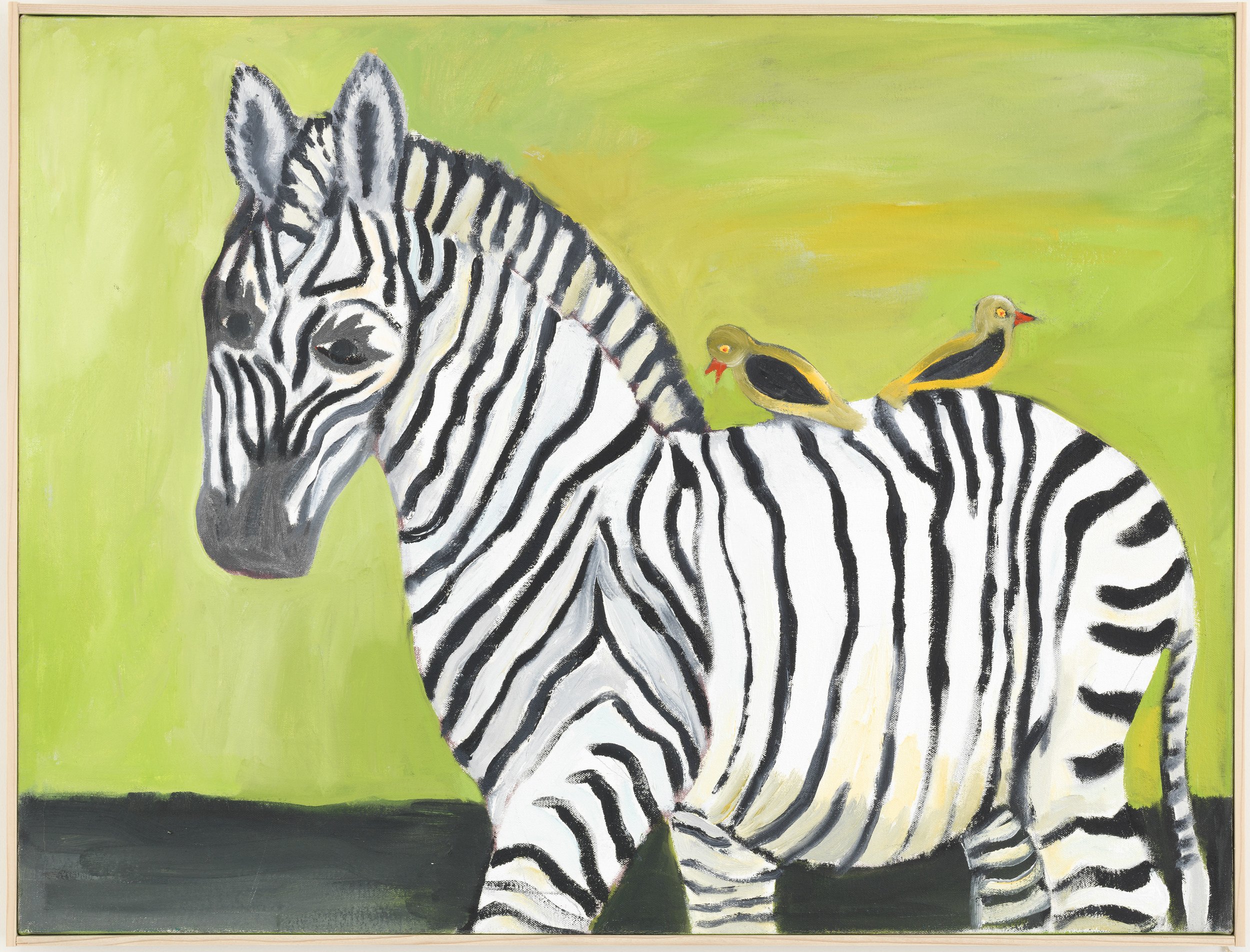 Zebra and Oxpeckers
24" x 32",
oil on canvas, 2001