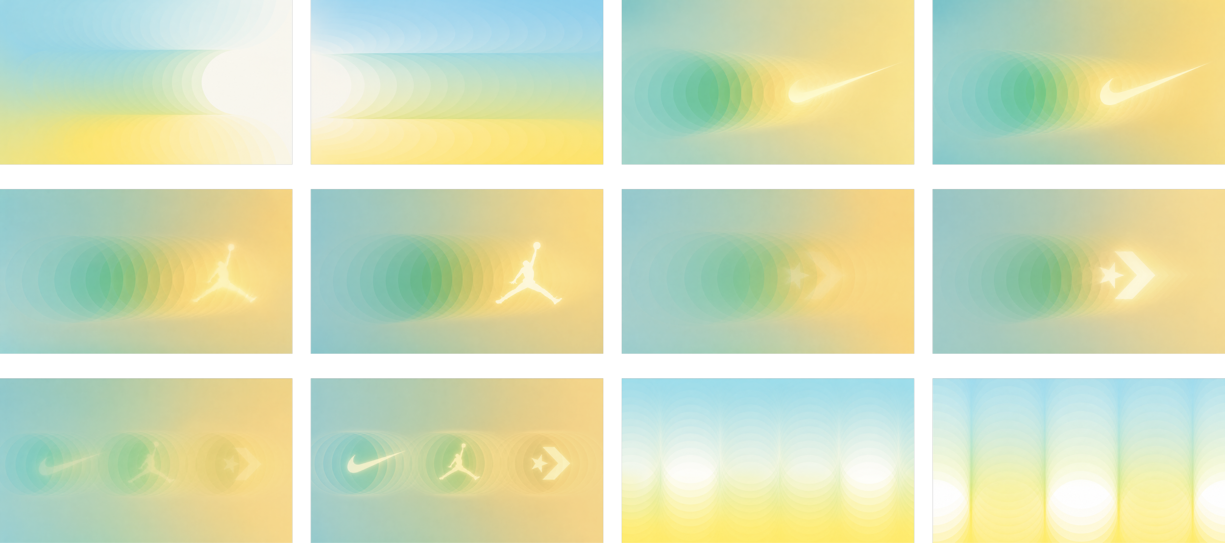 Story panels - start and end frames for each shot