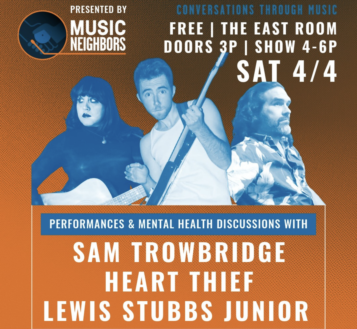 East Room Presents: Performances and Mental Health Discussions