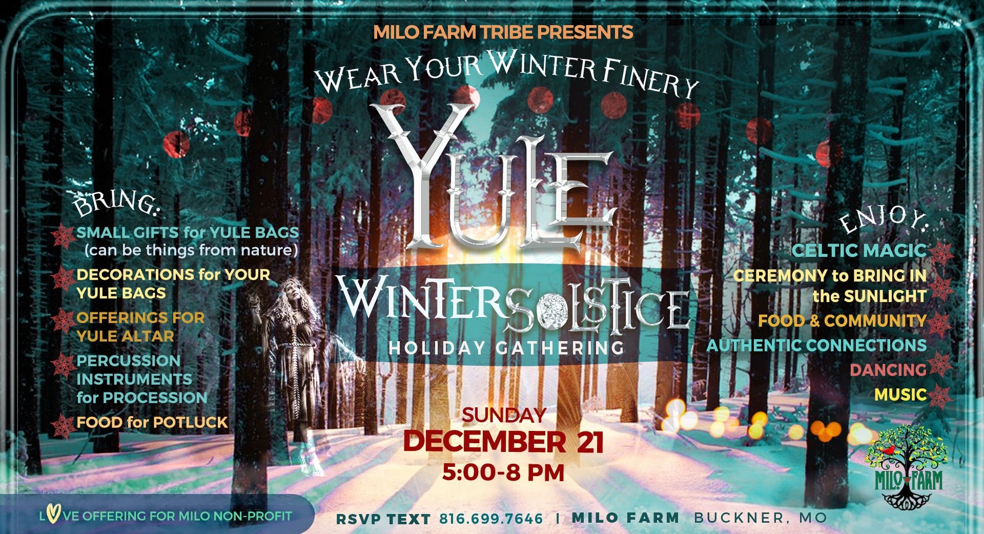 Yuletide Winter Solstice Event @ Milo Farm