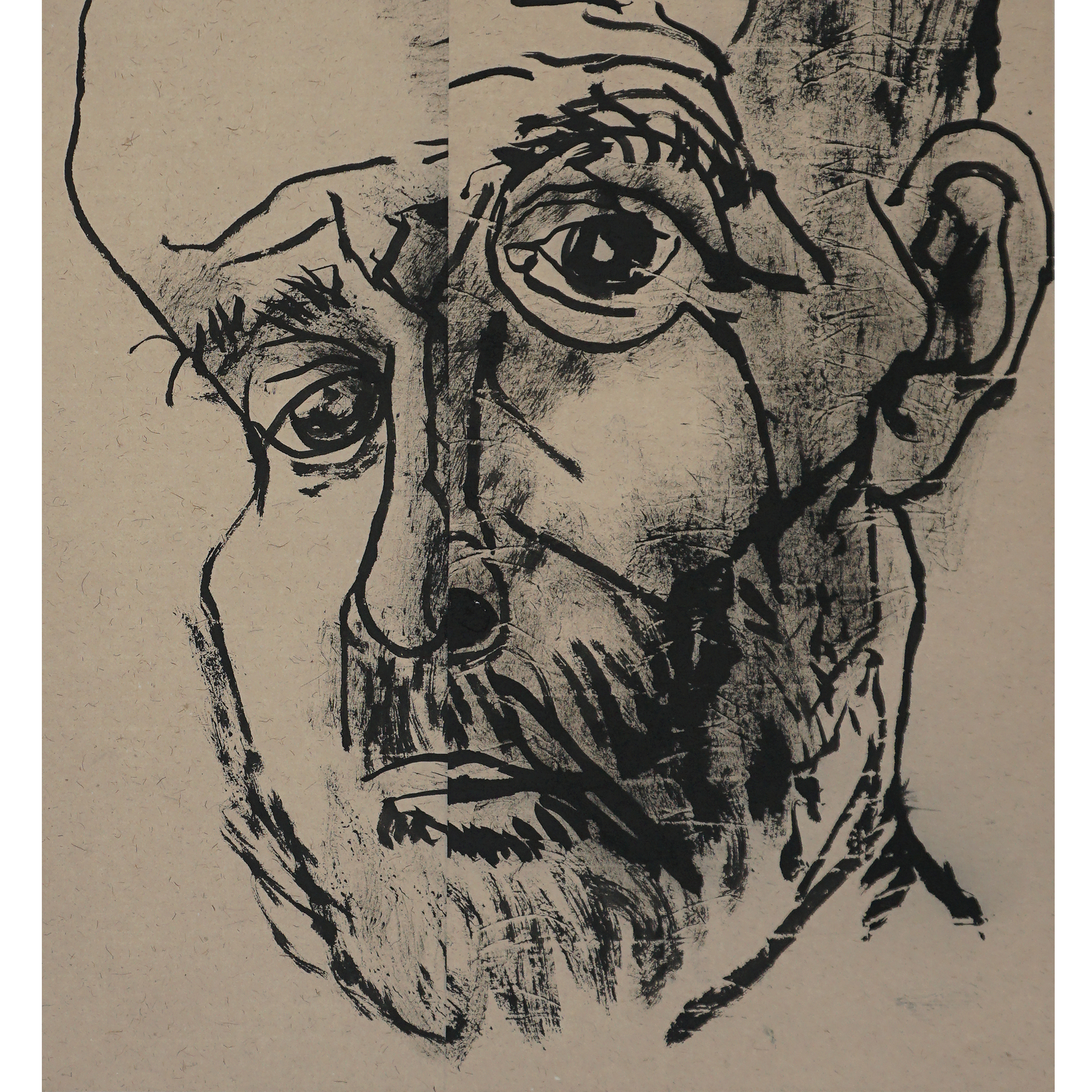 SELF #3, 2020, ink on paper, 26½”x 24½”