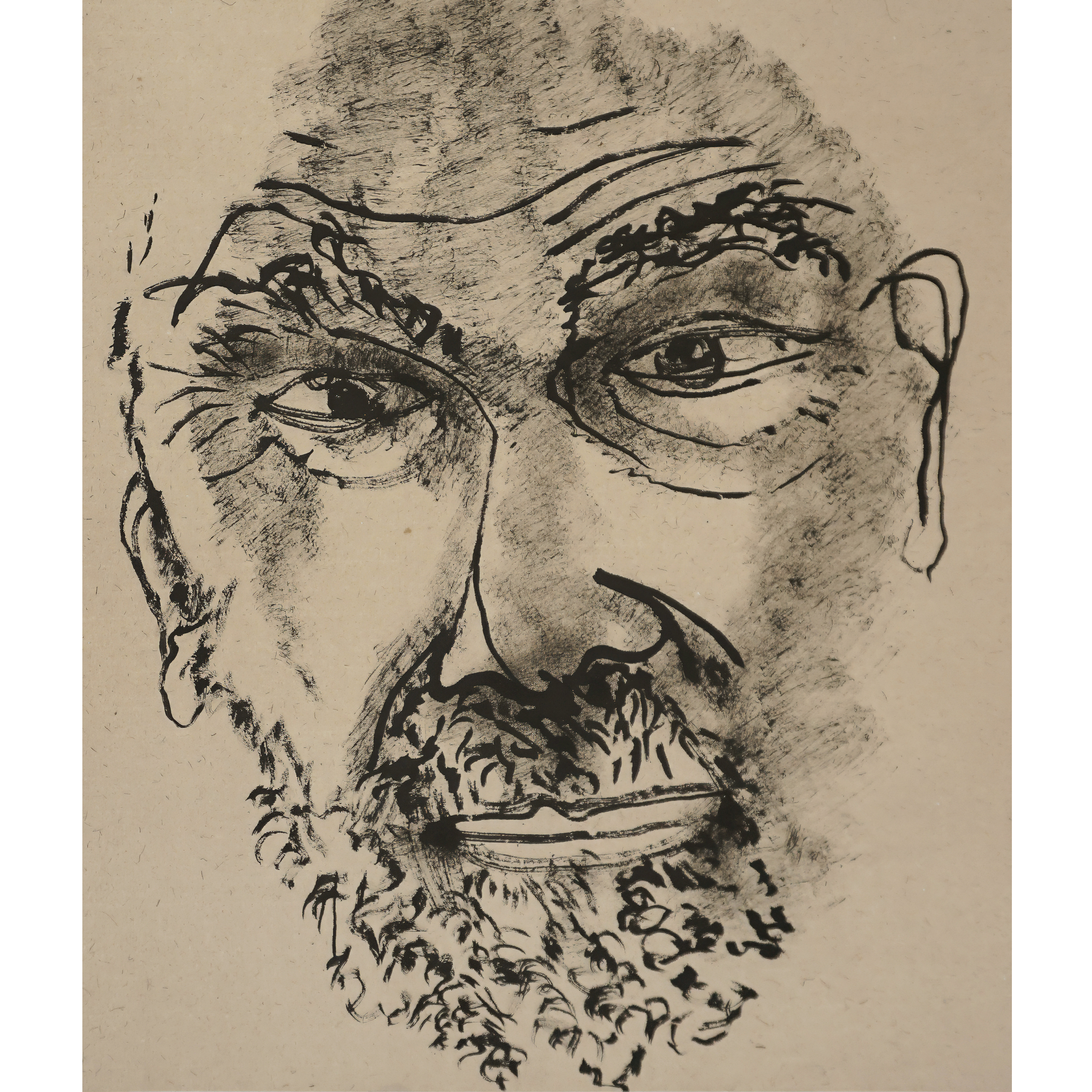 SELF #1, 2020, ink on paper, 30½” x 26”