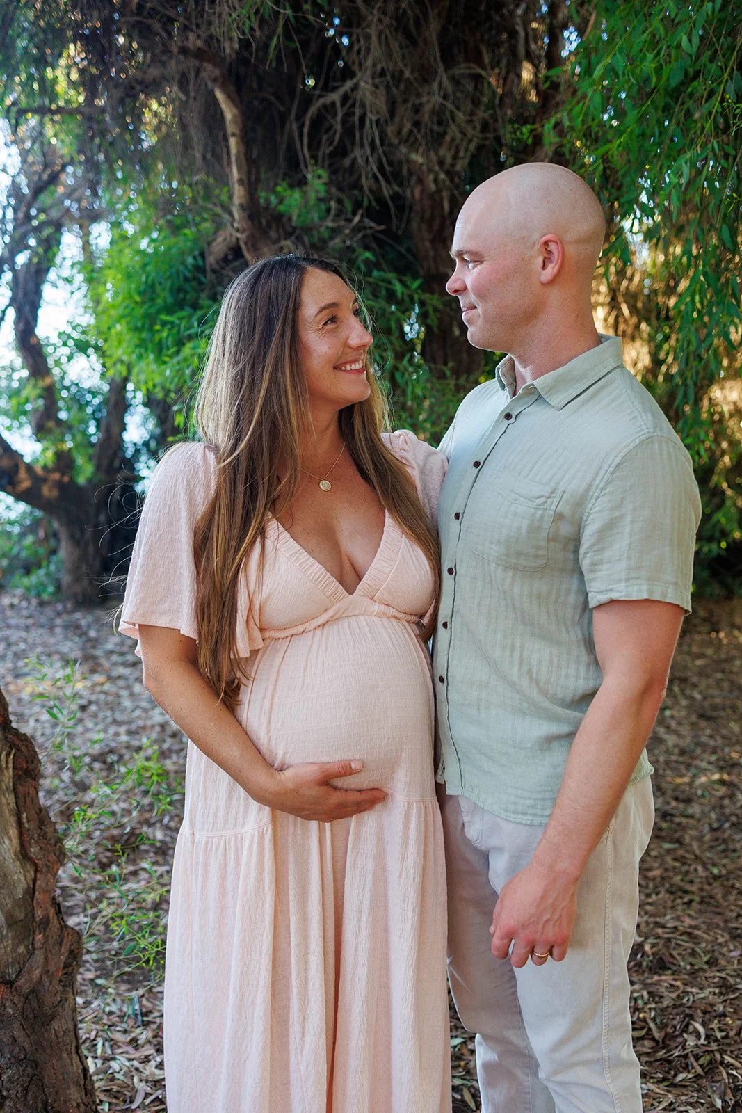 Santa Barbara maternity photographer golden hour beach
