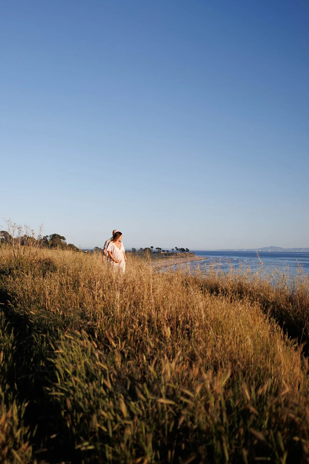 Santa Barbara maternity photographer golden hour outdoors
