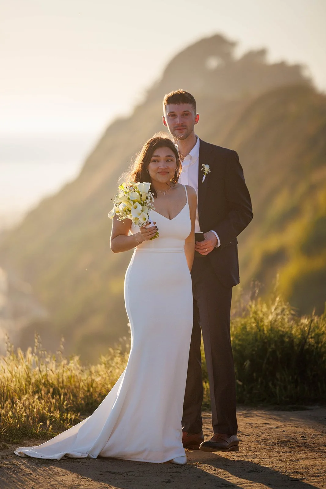 A couple on Ellwood bluffs in Santa Barbara
