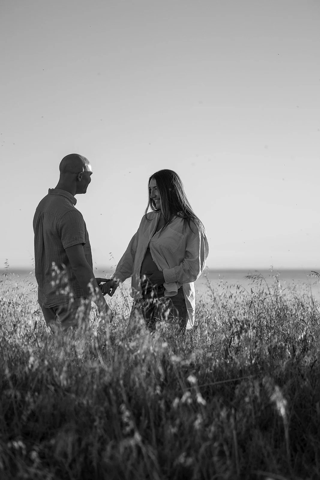 Santa Barbara maternity photographer golden hour beach
