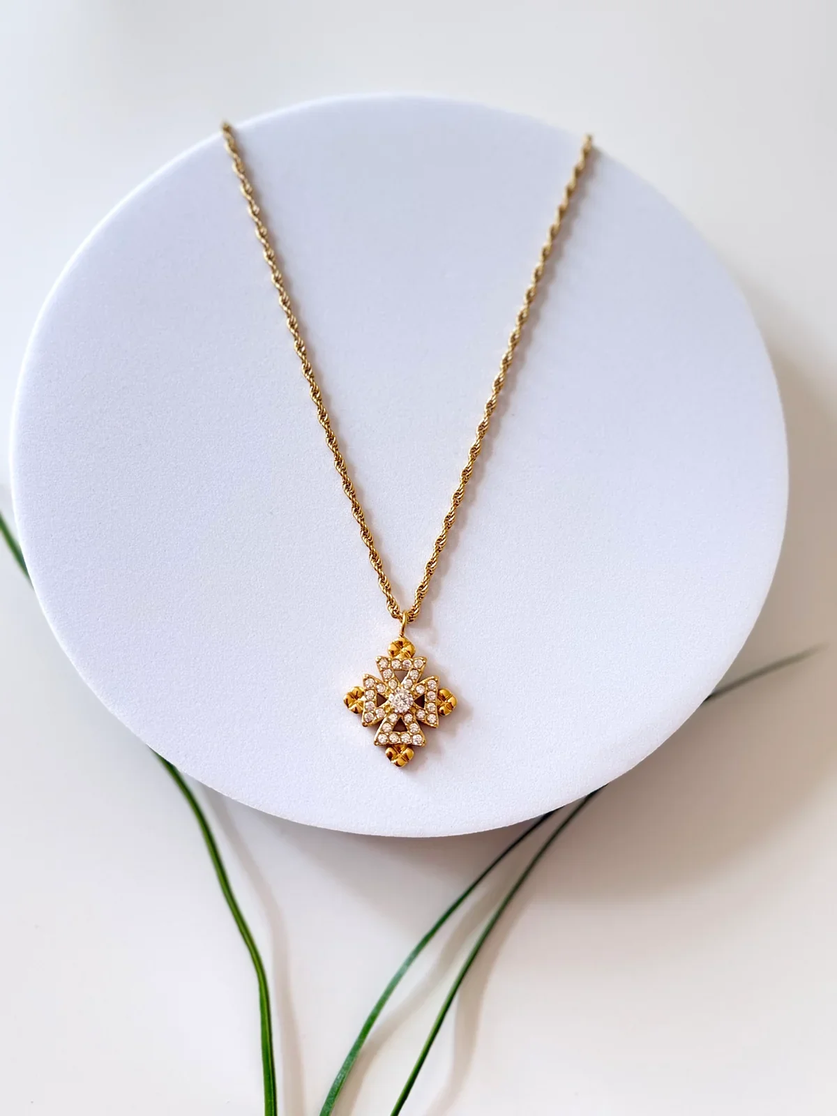 ENKU Cross Medium | እንቁ Meskel Necklace