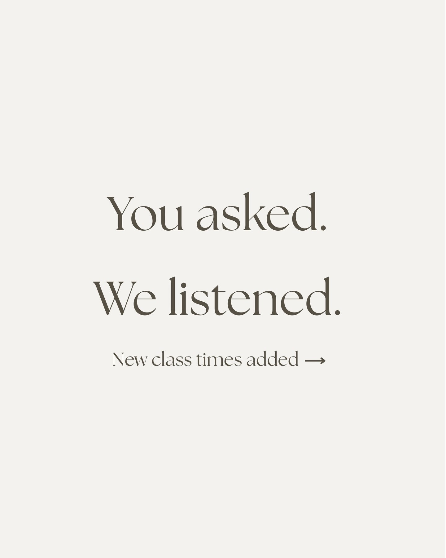 More classes, less excuses 🙌

New class times are live on the timetable&hellip; get in quick to reserve your spot!!