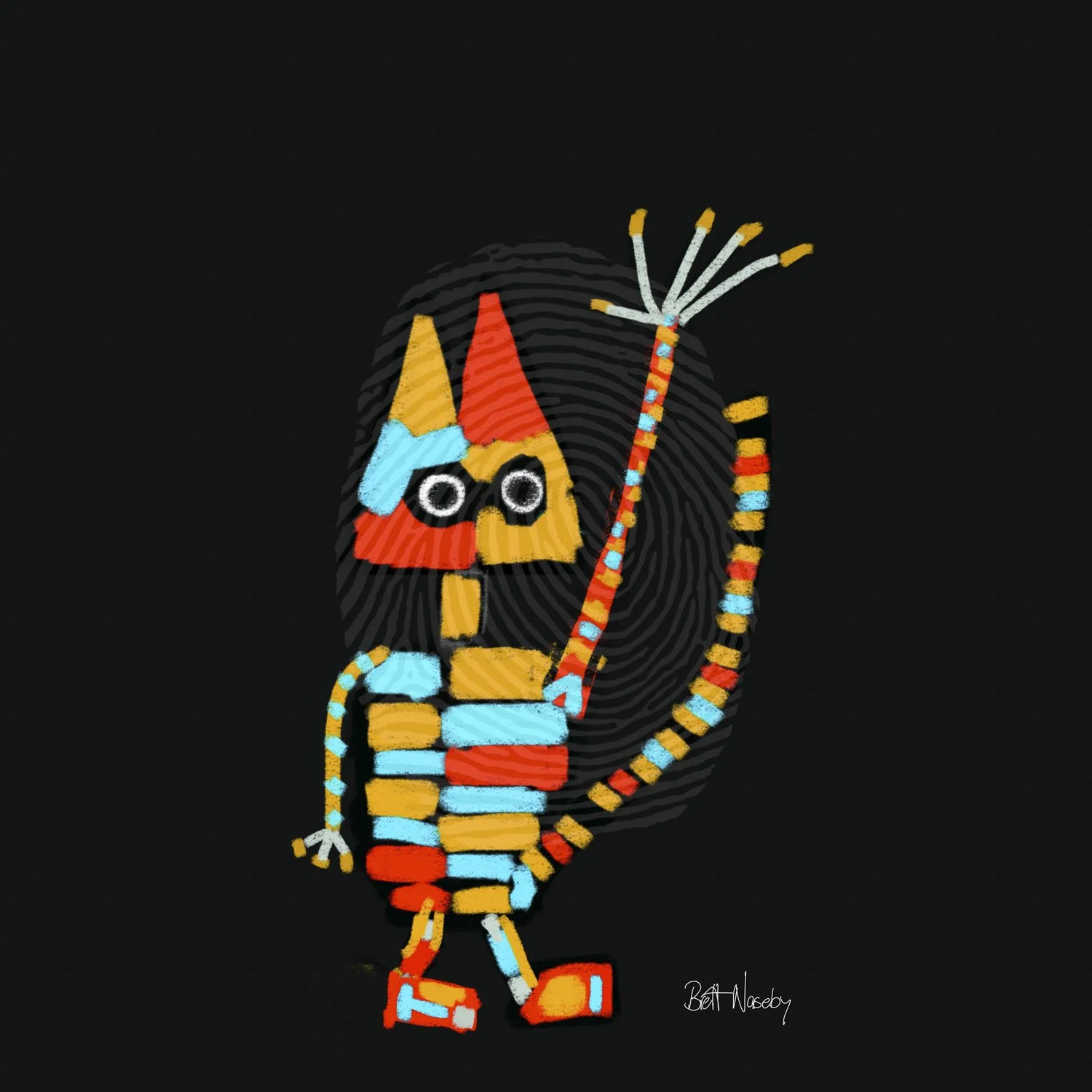 Waving to a Friend at the Airport. Framed Limited Edition Print. 1/3