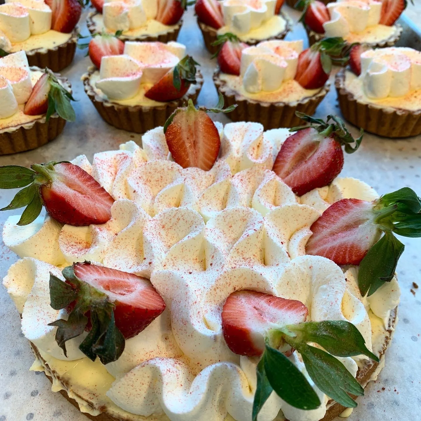 Strawberry Jam & Diplomat Cream Tarts