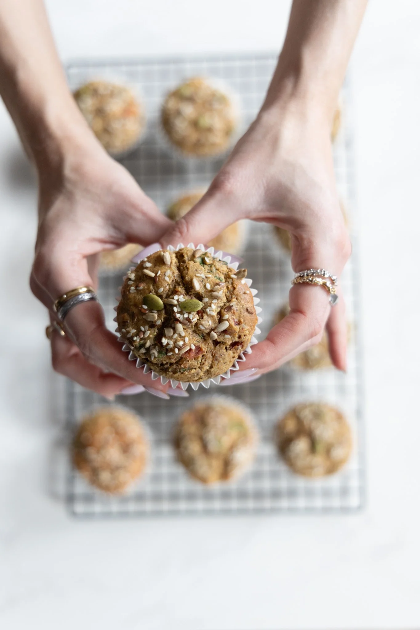 SUN-DRIED TOMATO &amp; BASIL SAVOURY MUFFINS