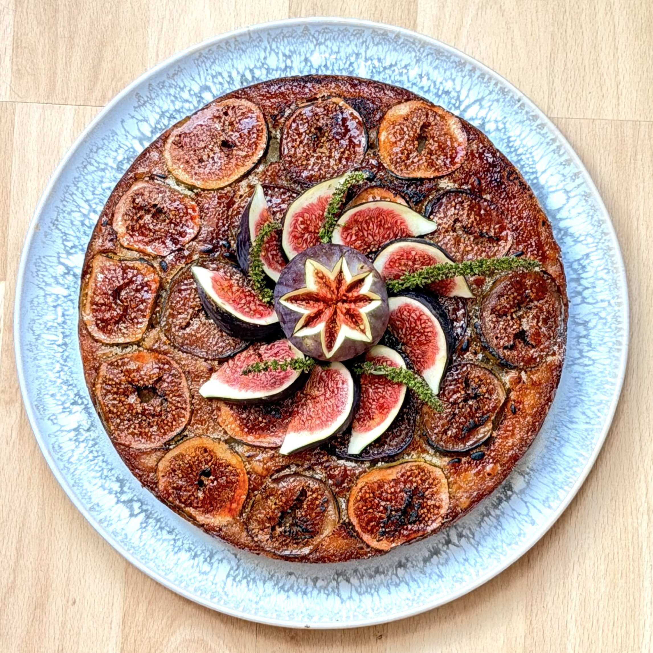 Picture of almond, coconut and fig pie