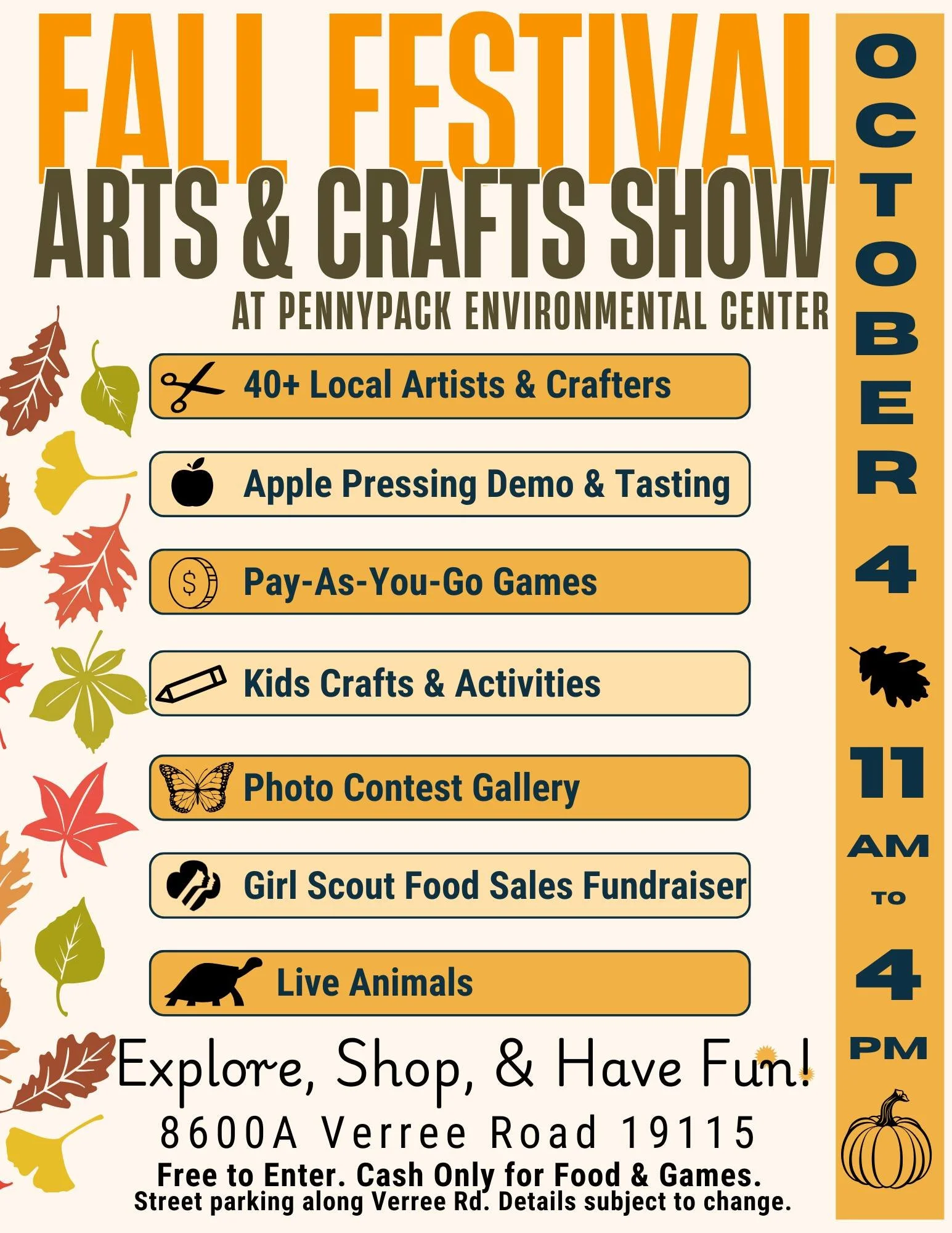 Pennypack Environmental Center: Fall Festival - Arts & Craft Show