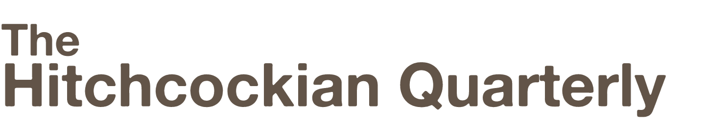 Text that says 'The Hitchcockian Quarterly' in large, dark letters on a white background.