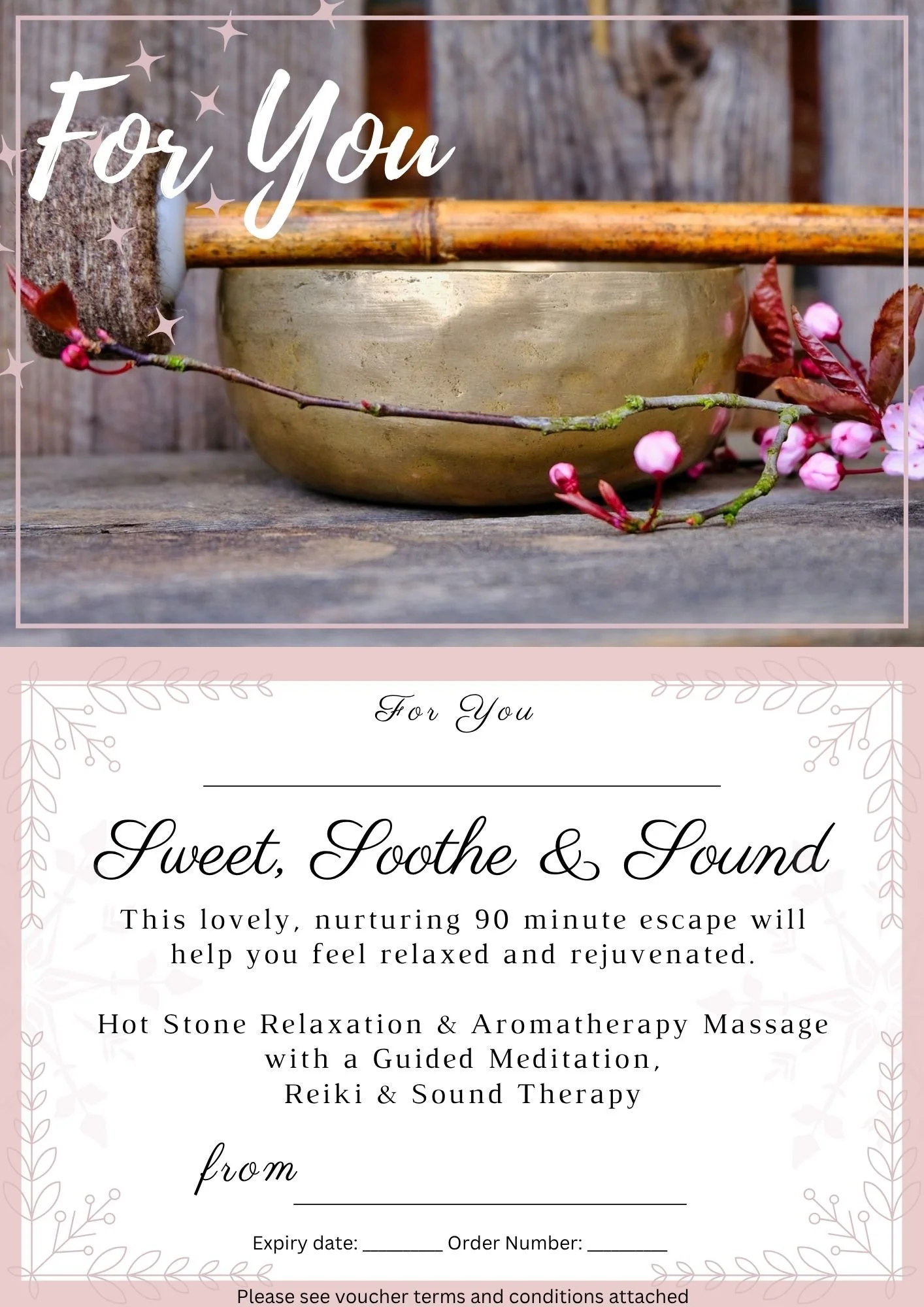 Sweet Soothe & Sound 90min e-voucher