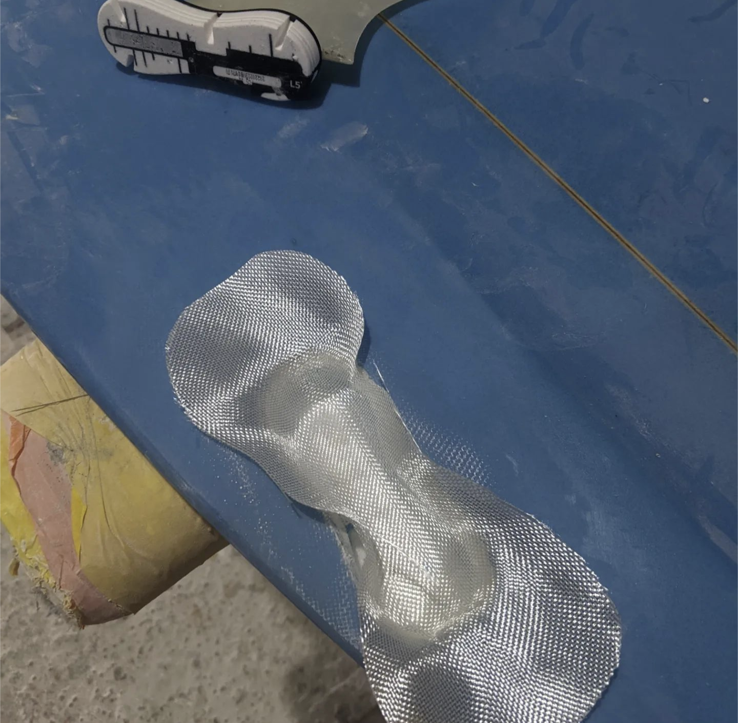 FCS2 repair, strengthened with fibreglass