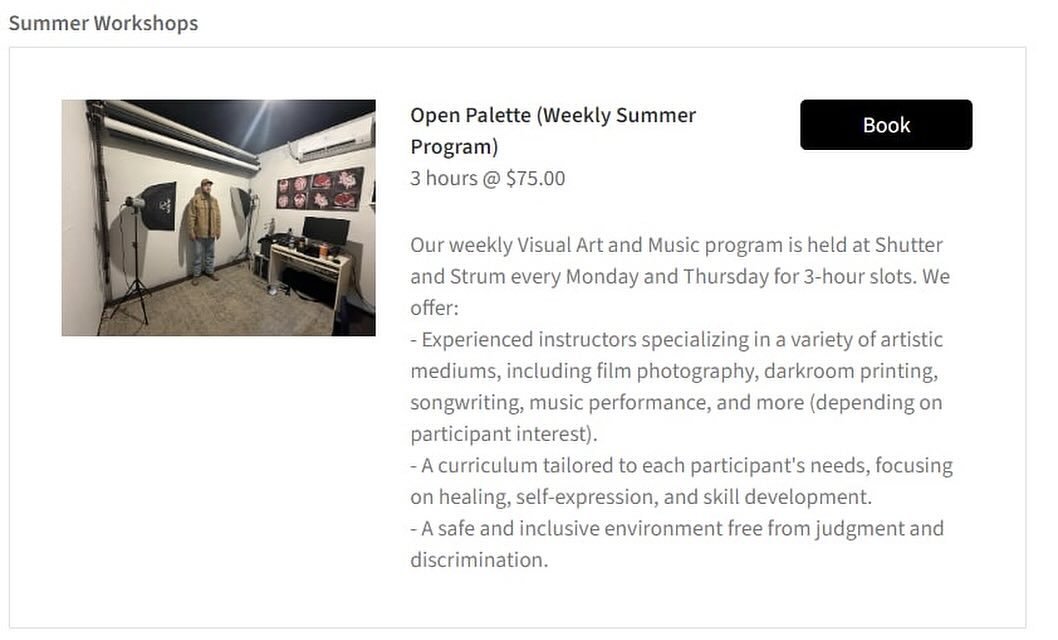 Hello! We are offering an &ldquo;open palette &ldquo; of summer workshops for youth. Registration is open on our website. Summer fun!
#supportouryouth #supportcommunity #supportstudentartists