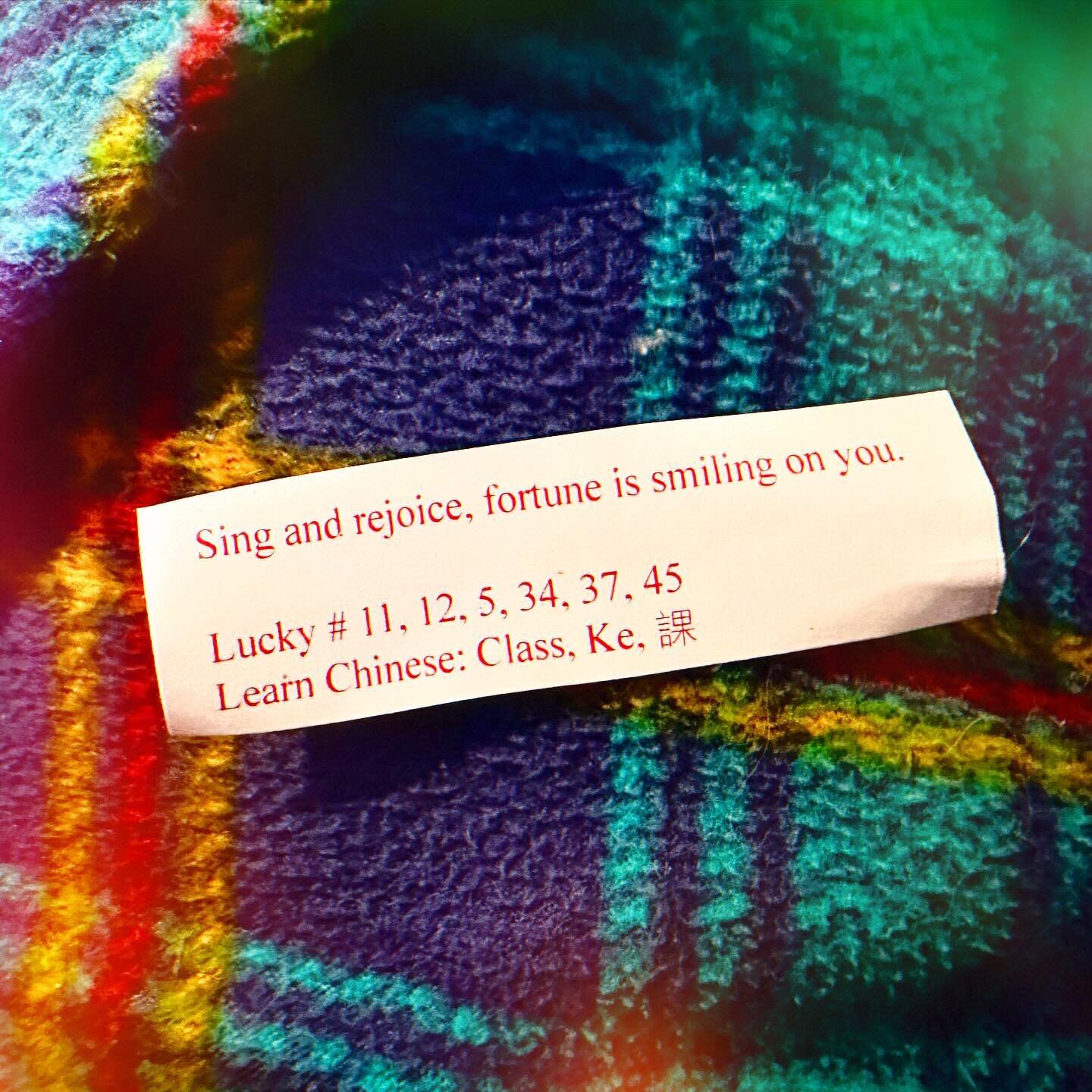 Good fortune! 😁 #fortune #sing #rejoice