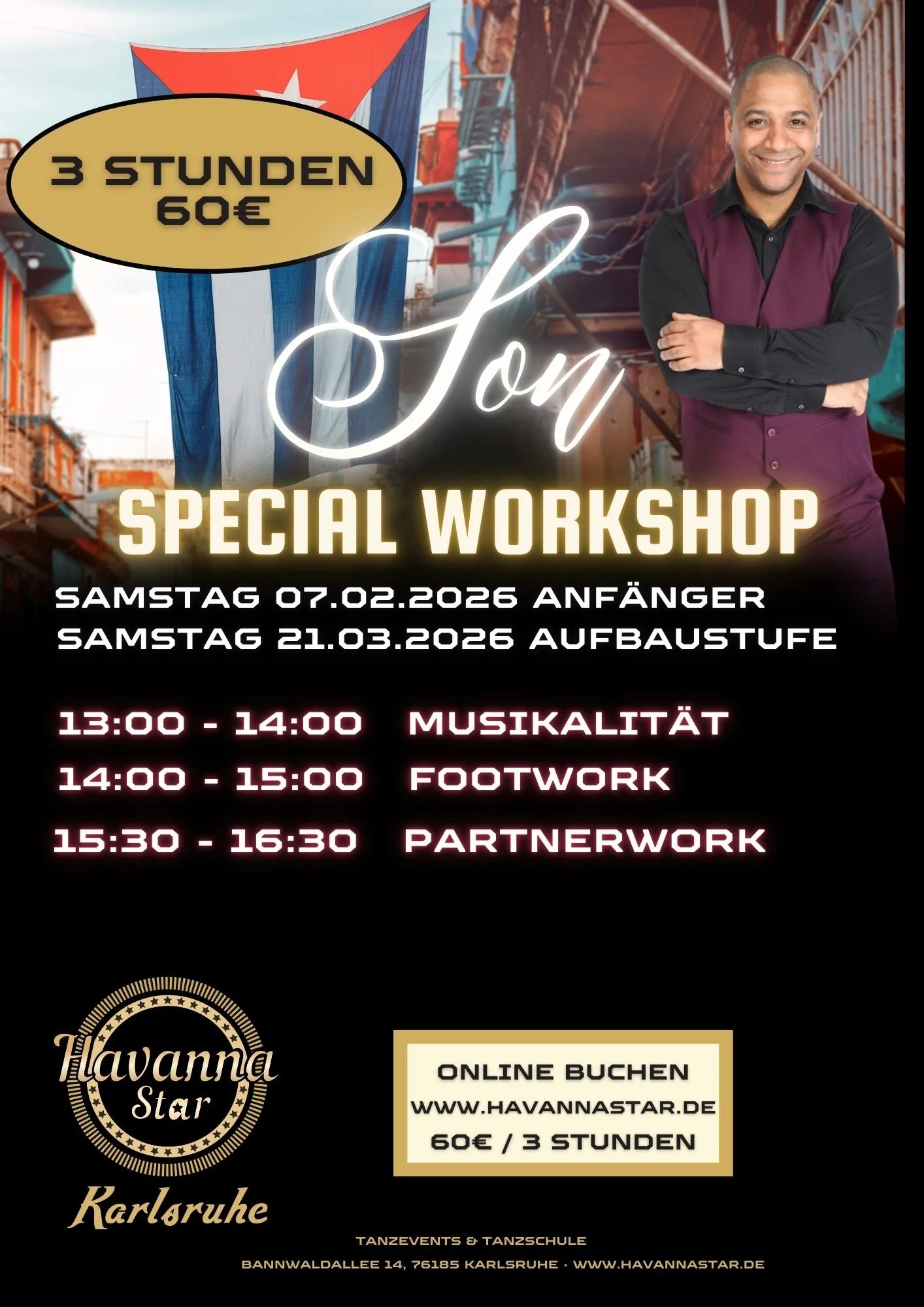 Son- 3 Stunden Special Workshop 07.02.2026 Anfänger + 21.03.2026 Aufbaustufe  13:00 bis 16:30