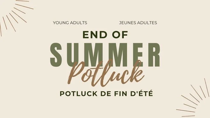 Young Adults End of Summer Potluck