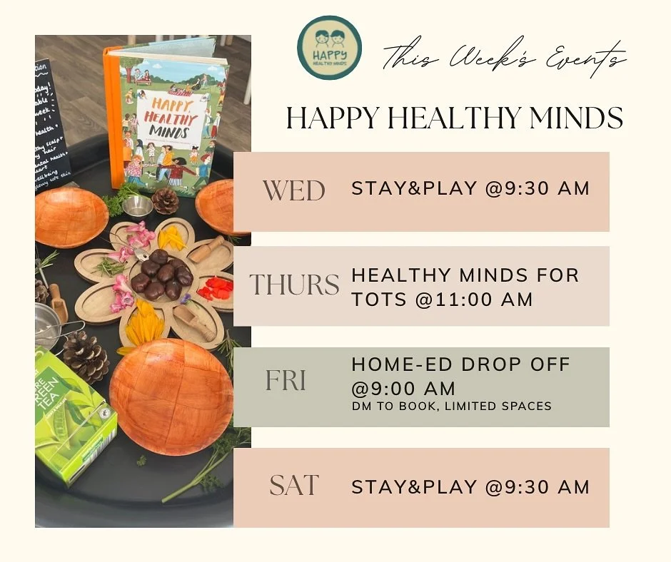 Coming up this week at Happy Healthy Minds ππ
π» BOOK ONLINE 
https://www.happyhealthyminds.co.uk/bookings