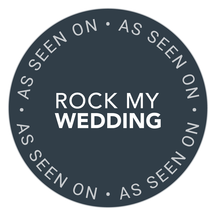 Featured on rock my wedding logo