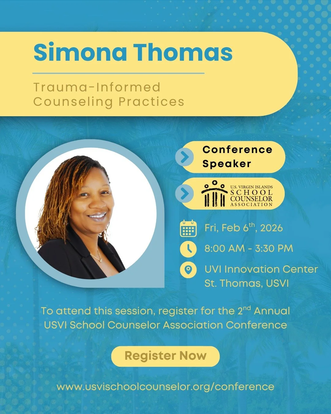 Join the U.S. Virgin Islands School Counselor Association (USVISCA) for a full day of collaboration, professional growth, and regional networking. The 2026 Annual Conference brings together school counselors and educational leaders from across the Ca