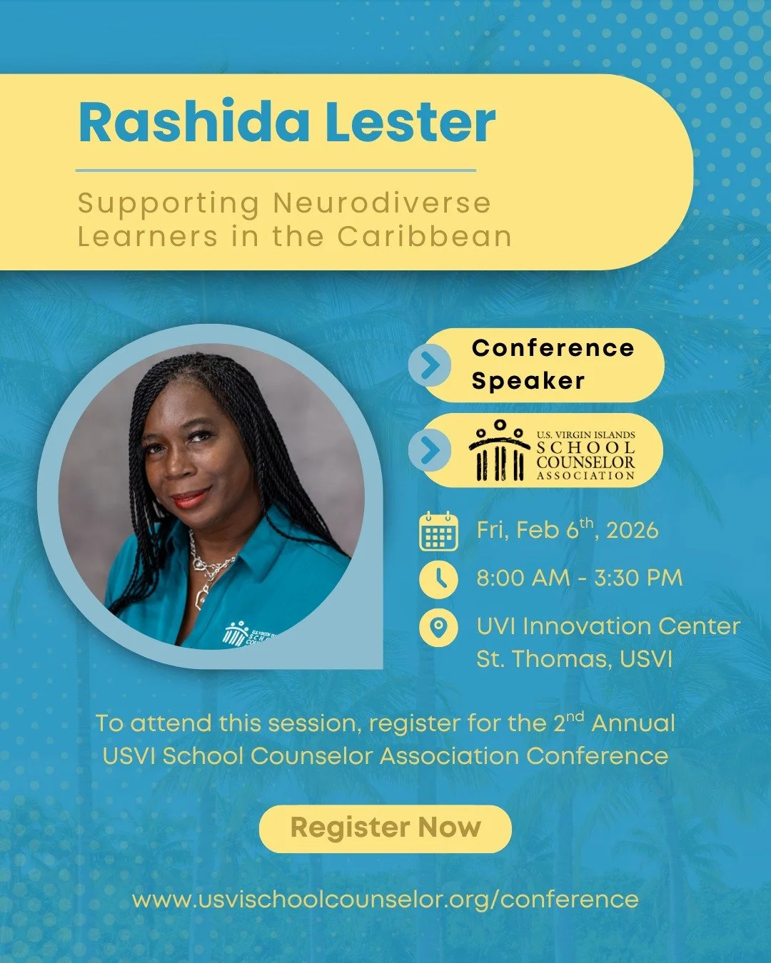 Join the U.S. Virgin Islands School Counselor Association (USVISCA) for a full day of collaboration, professional growth, and regional networking. The 2026 Annual Conference brings together school counselors and educational leaders from across the Ca
