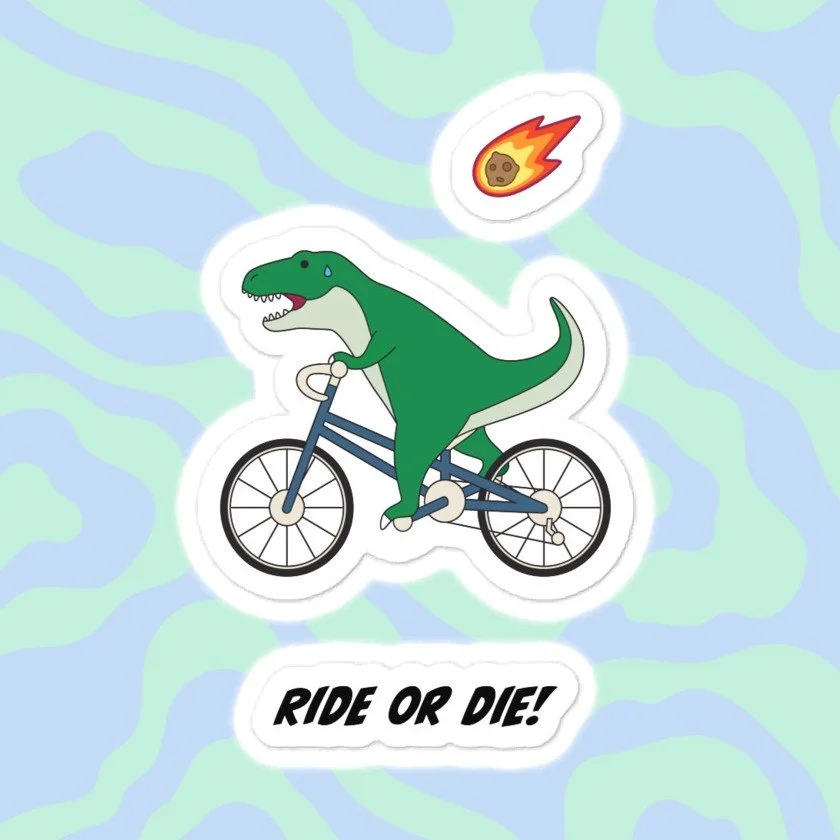 "Ride or die" sticker sheet