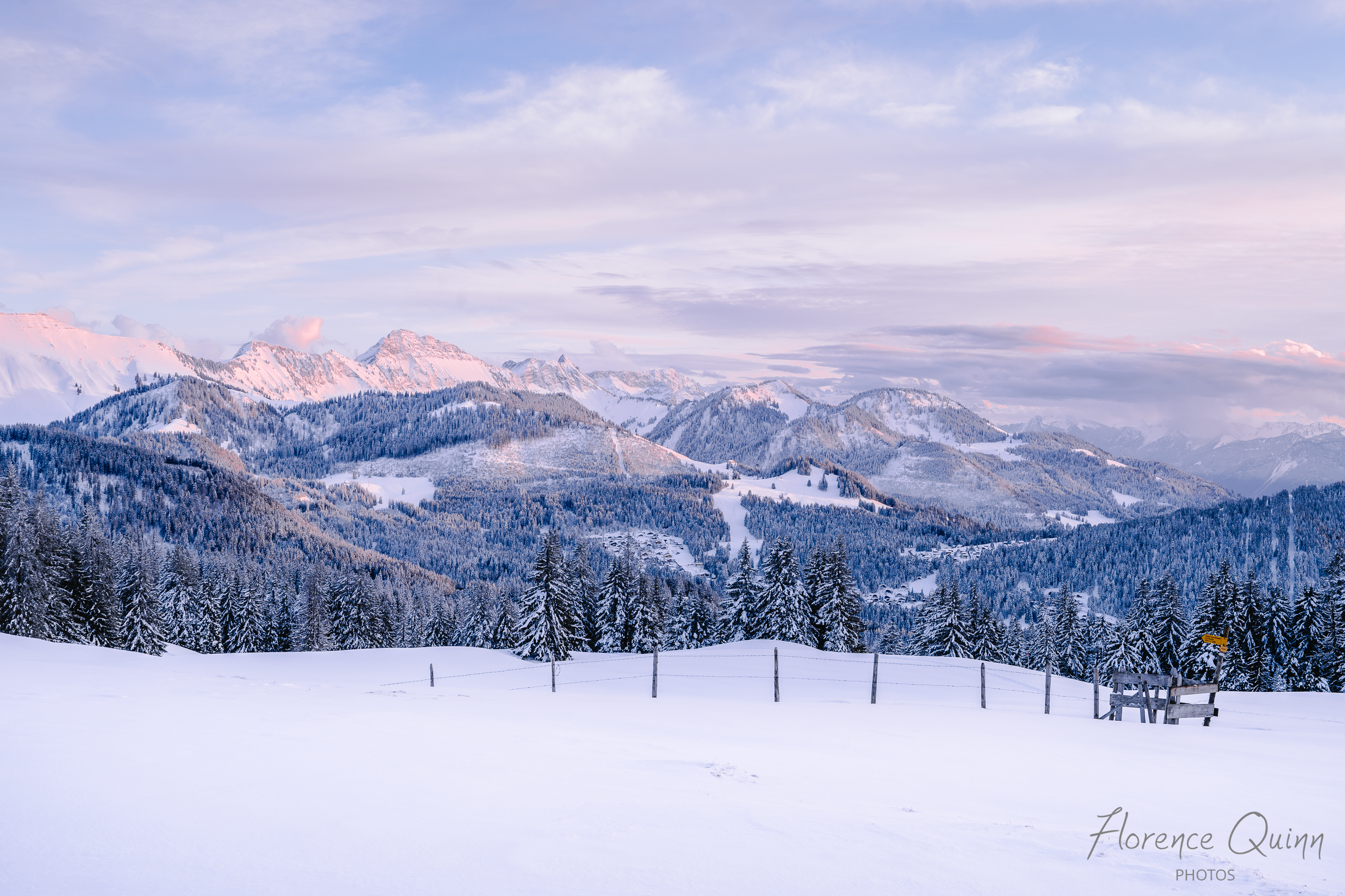 Coucher de soleil sur les Préalpes