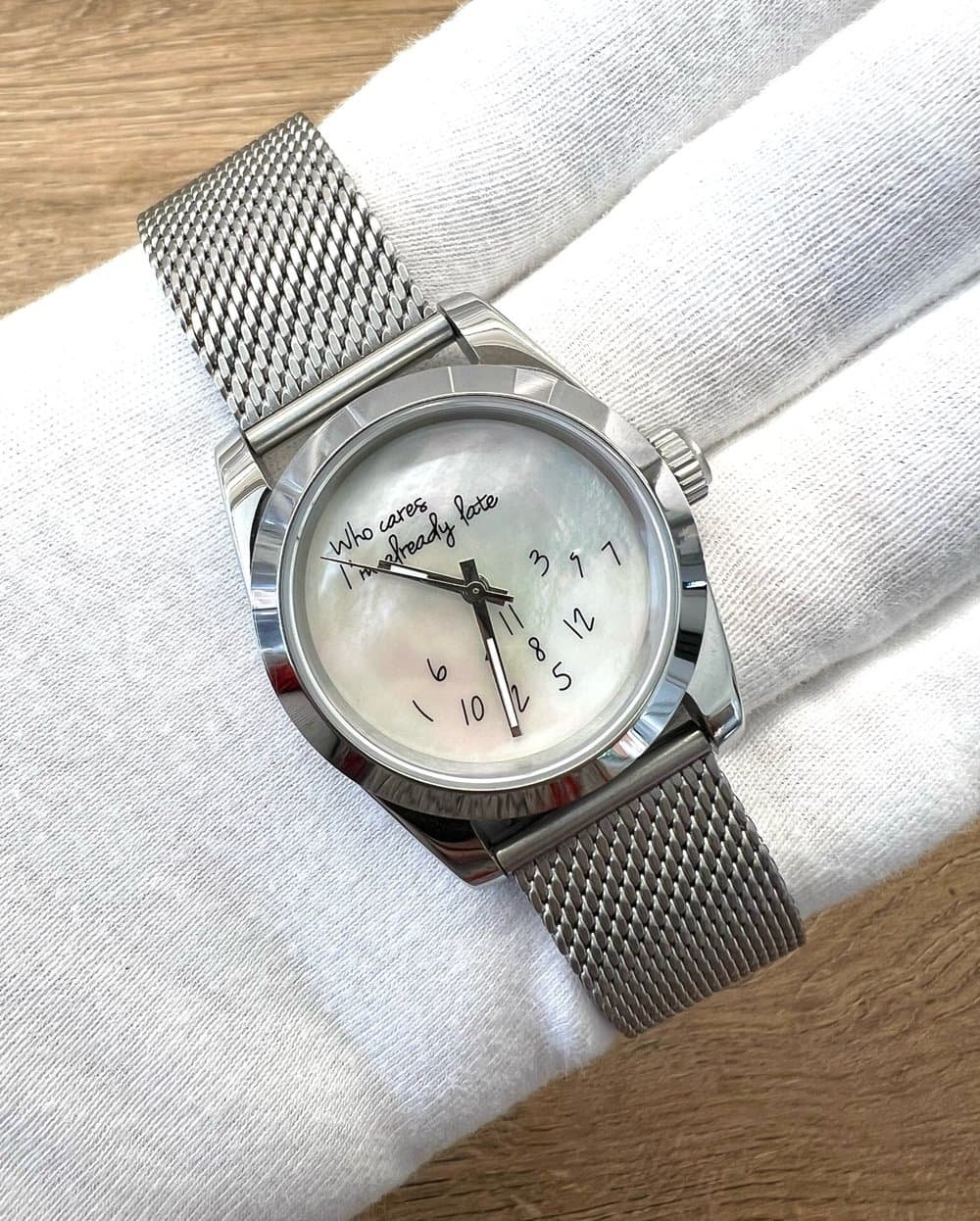 “Who Cares, I’m Already Late” Watch