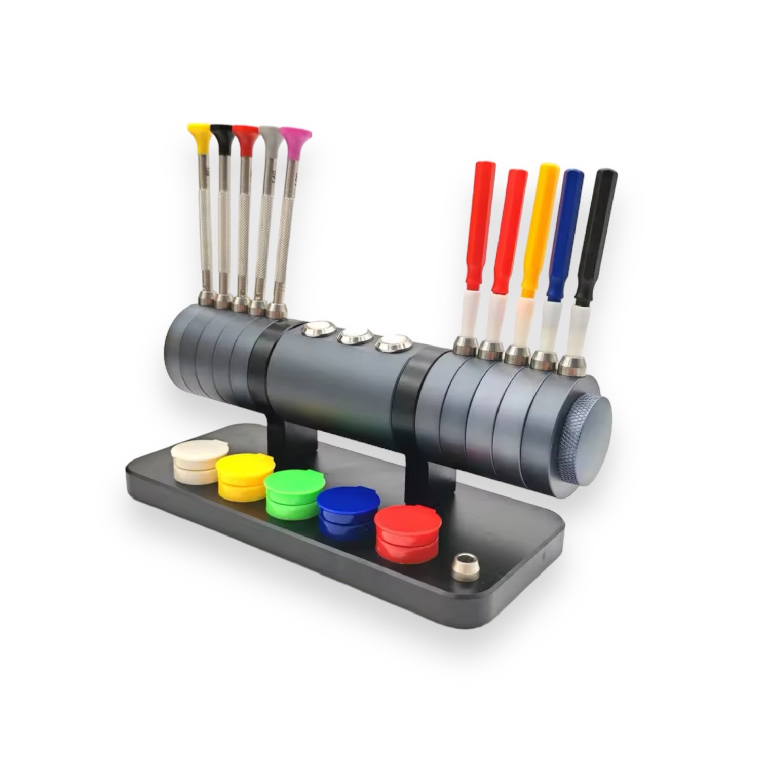 Ceramic Dish Oiler Stand with Screwdrivers for Watch Repair