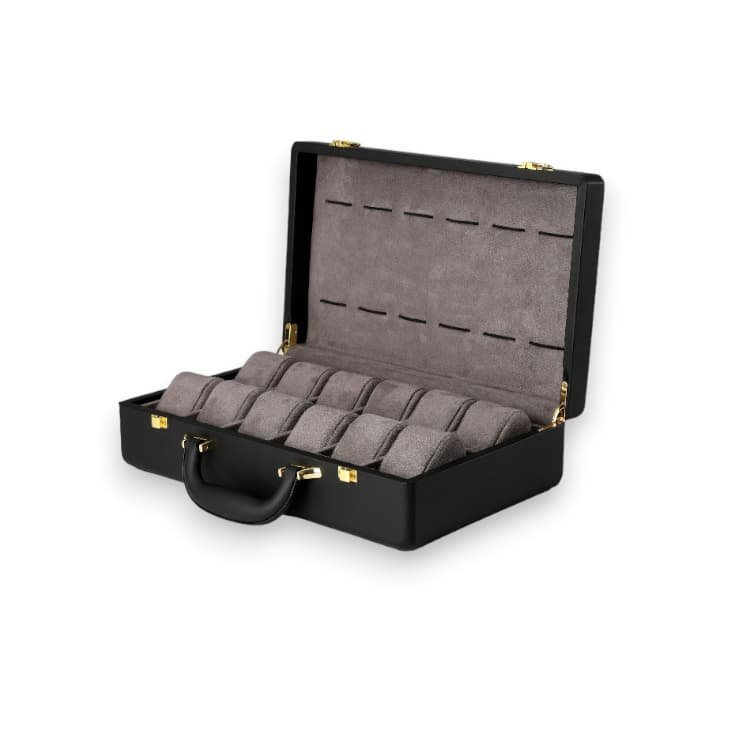 Multiple Watch Storage Case 12 Slot Watch Storage Case – Travel Watch Box with Cushions (Multiple ...