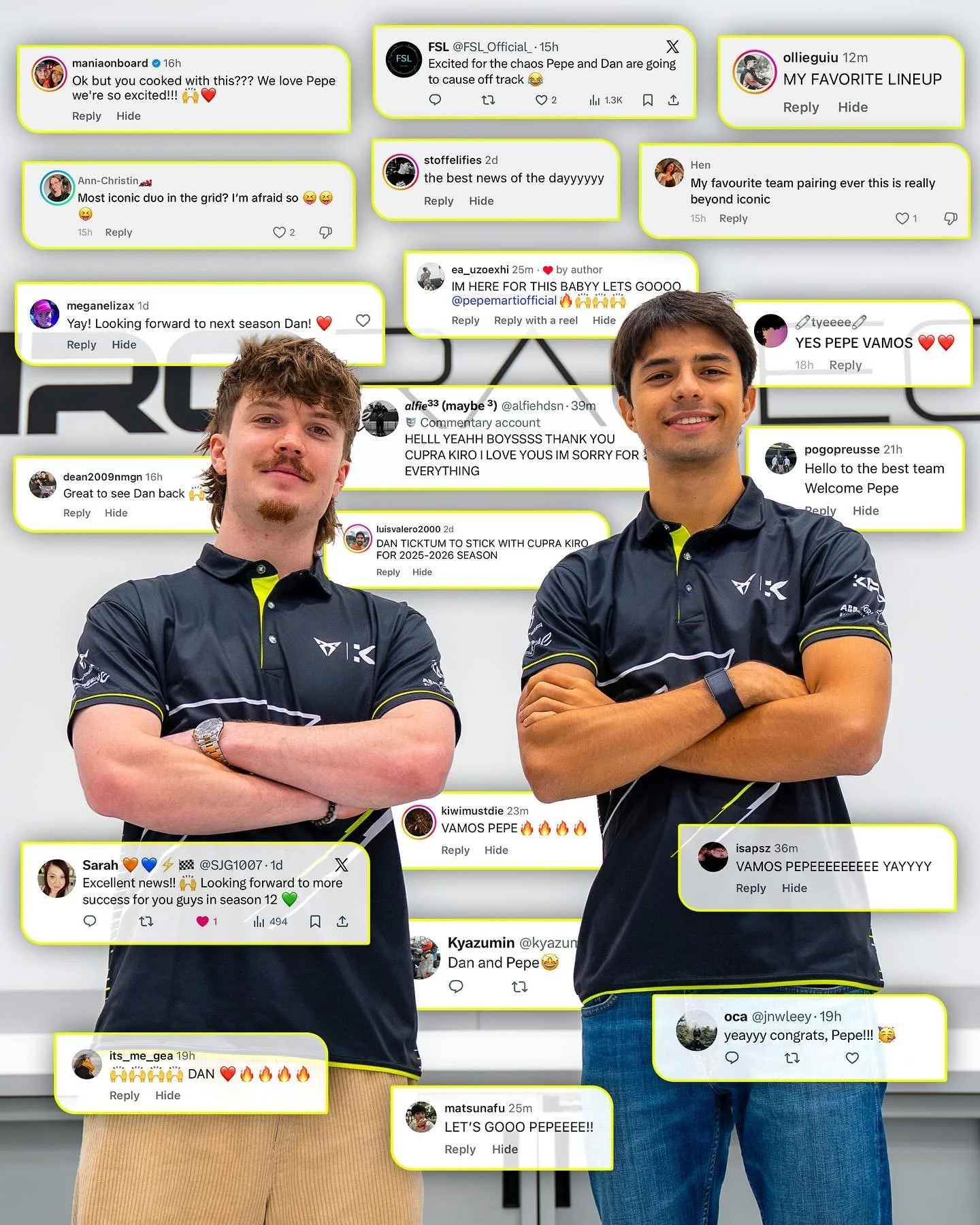 Safe to say you guys were happy to finally meet our duo for S12. ๐ค
#FormulaE #CUPRAKIRO #KiroRaceCo #Motorsport #Racing
