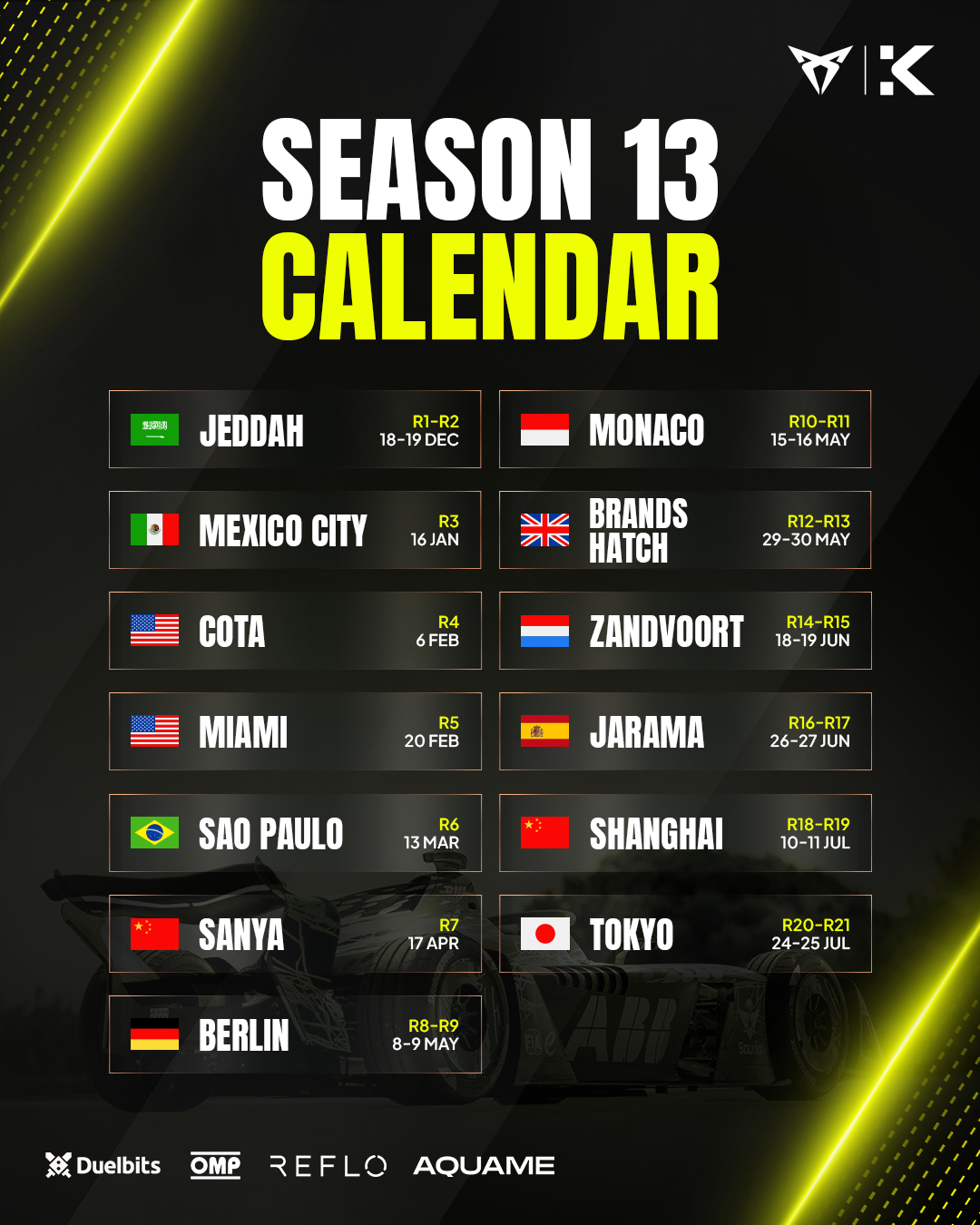 Formula E unveils 2026/27 calendar ahead of GEN4 debut