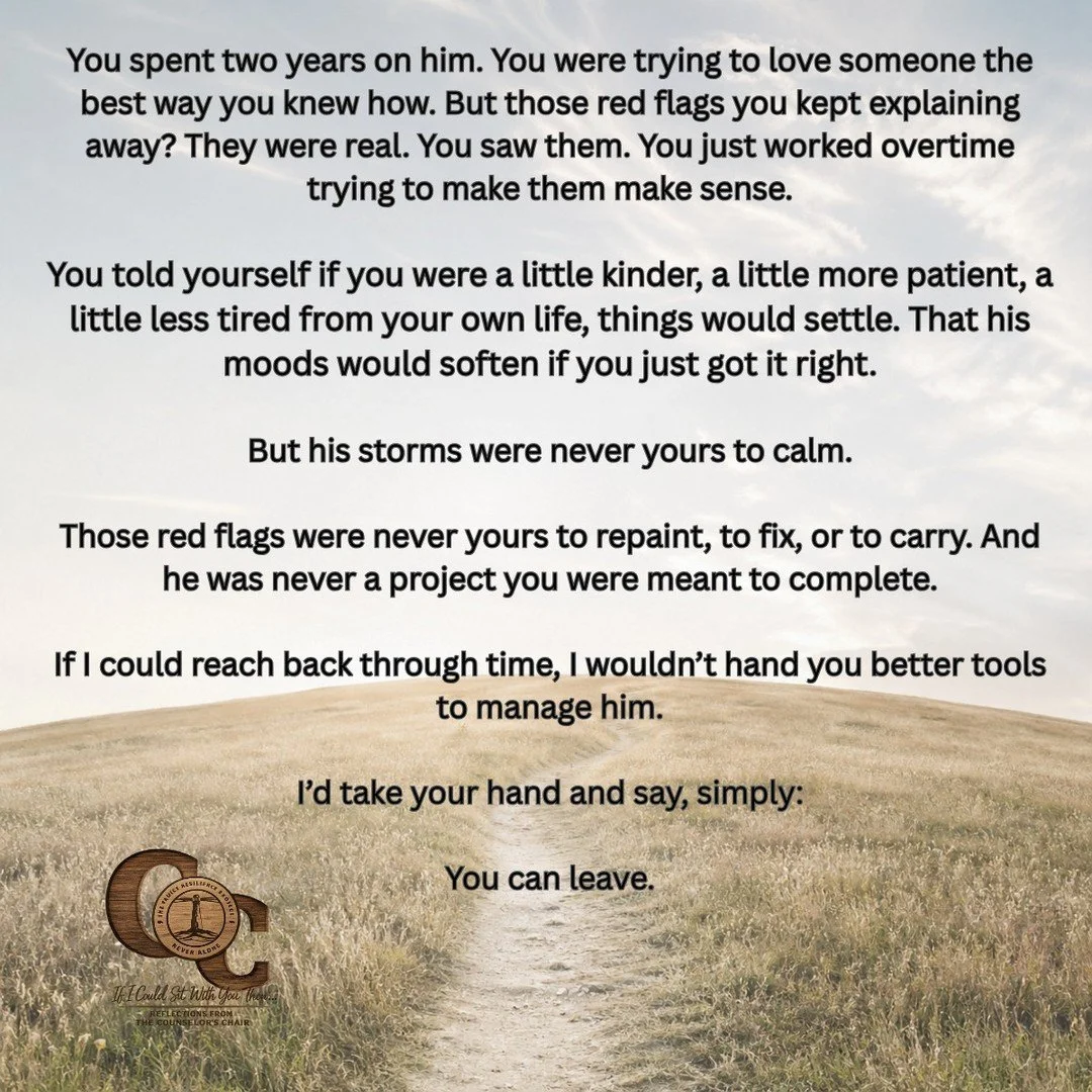 If I Could Sit With You Then...Reflections From the Counselor's Chair. His storms were never yours to calm. #Reflections #Counseling #TheCounselorsChair #TheFamilyResilienceProject #TheFRP #NeverAlone