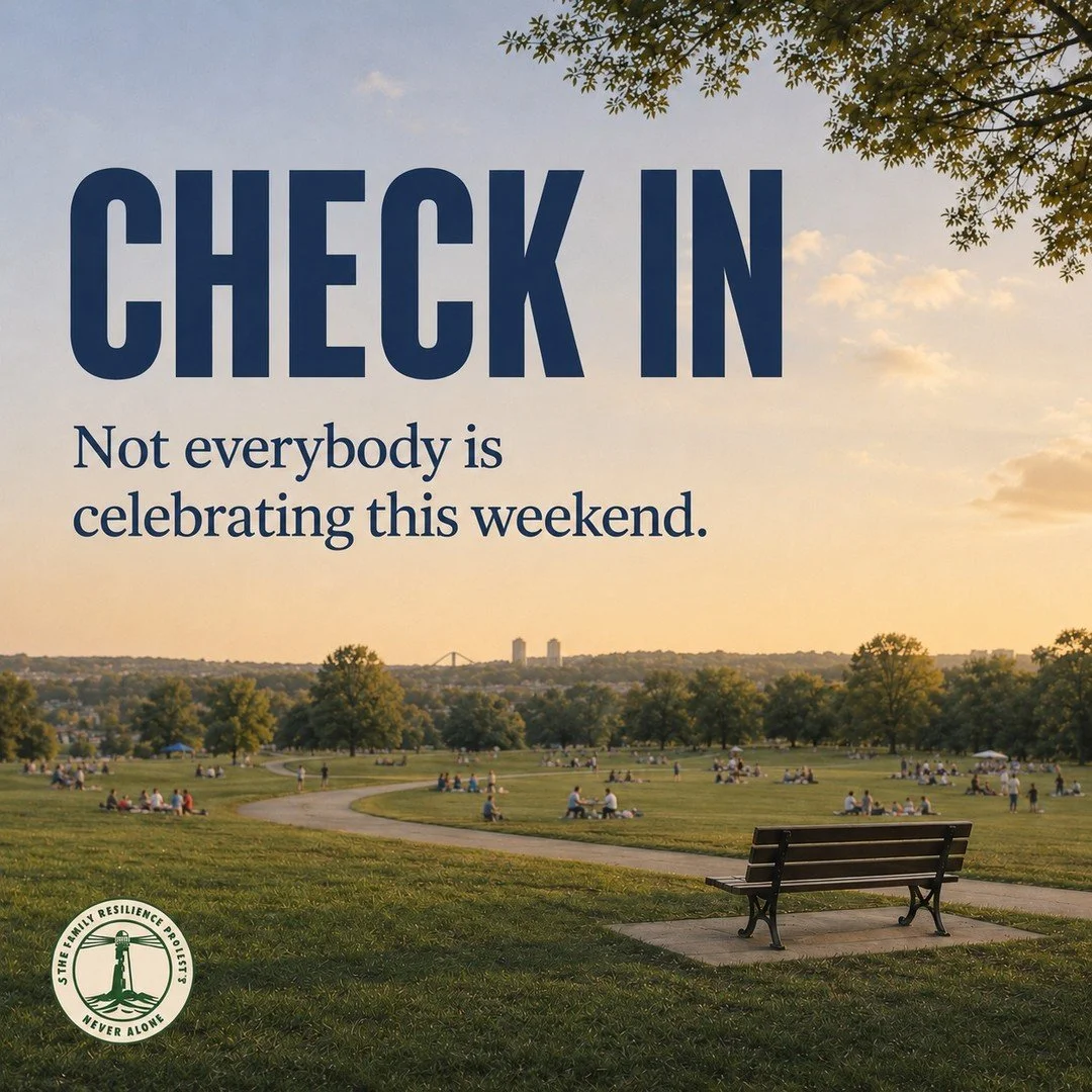 Not everybody is celebrating this weekend. For some, the crowds, excitement, and socializing have become a weight they no longer know how to carry. Take a minute to check in with those who may be carrying more than they show. #CheckIn #MentalHealthAw