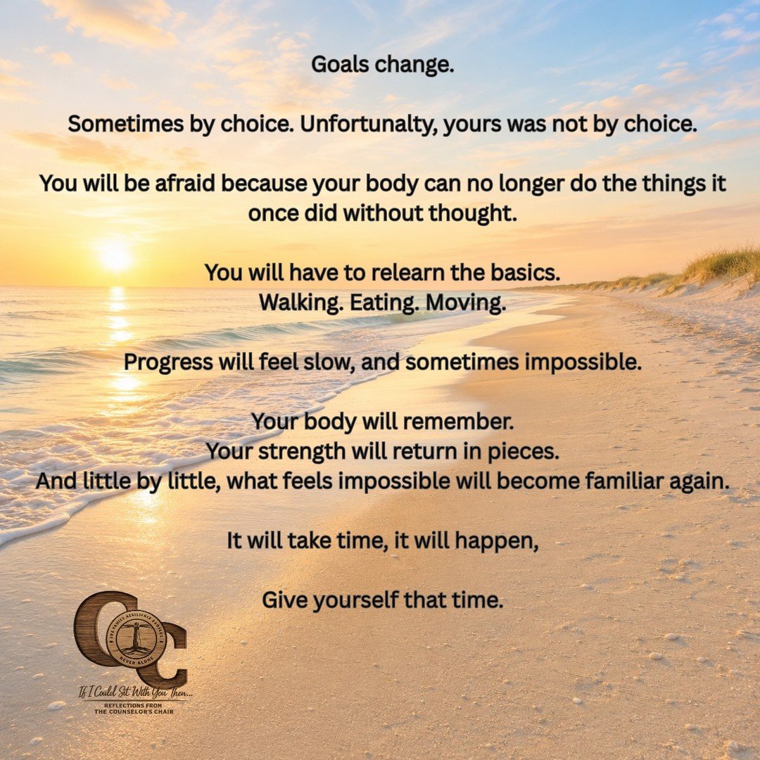If I could sit you with then ... Rebuilding can feel hard and you absolutely can do it. #Rebuilding #OneStepAtATime #MovingForward #YouveGotThis #ReflectionsFromTheCounselorsChair #Resilience #Family #TheFamilyResilienceProject #TheFRP #NeverAlone