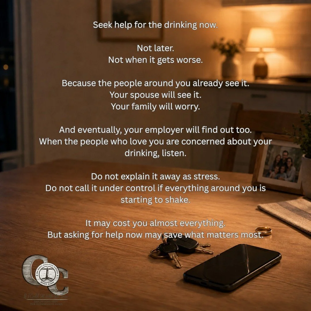 Those closest to us can be our best barometer. When the people who love you are worried, listen. It can be too easy to lie to yourself. #Resilience #Family #TheFamilyResilienceProject #TheFRP #NeverAlone