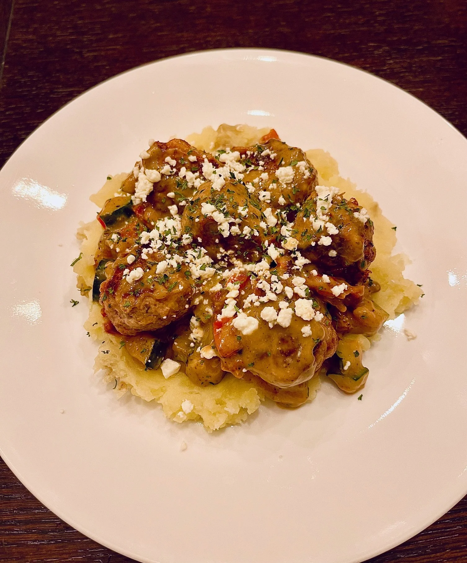 Creamy Mediterranean Turkey Meat Balls