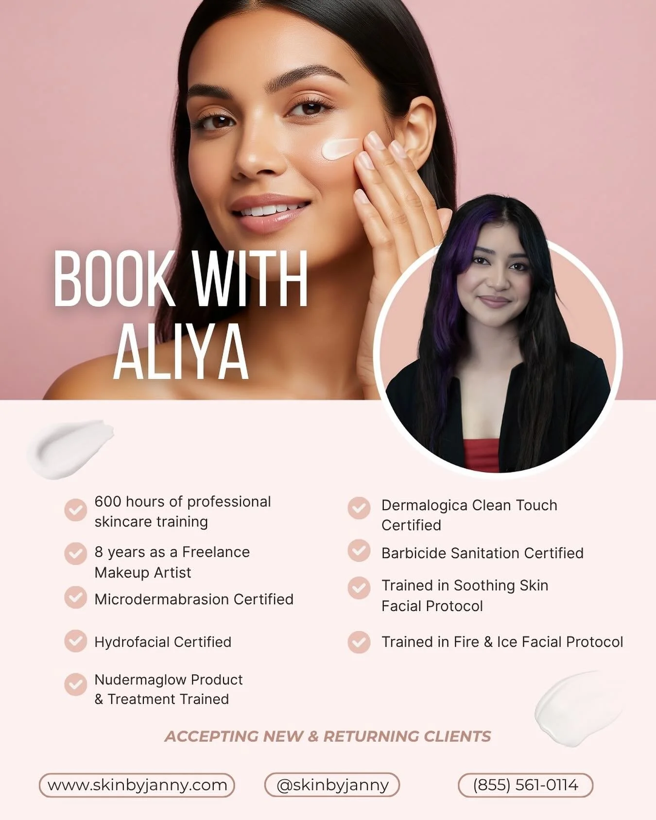 Say hello to our newest esty Aliya! She&rsquo;s available to book now!
