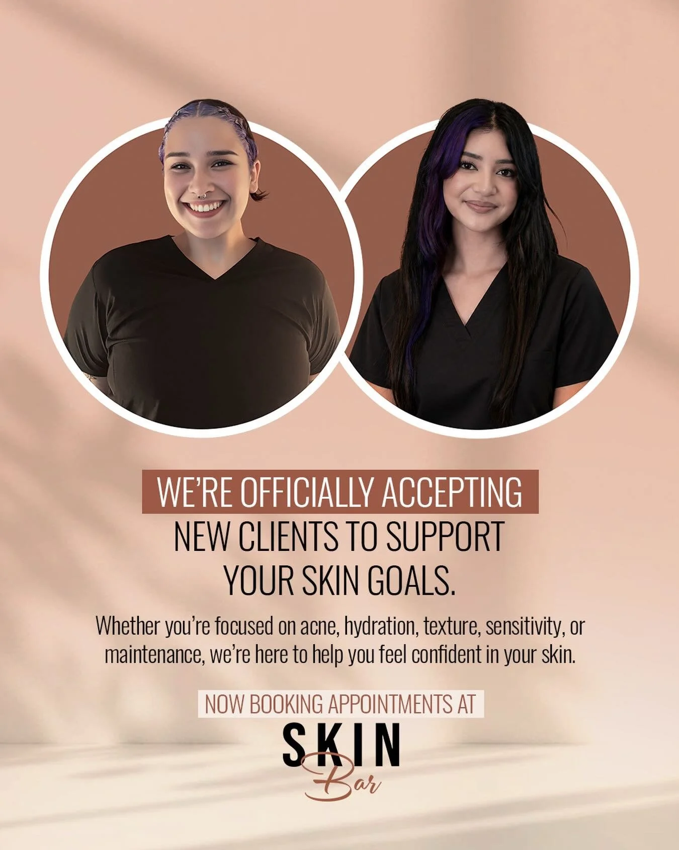 Accepting new clients at Skin Bar Cerritos.